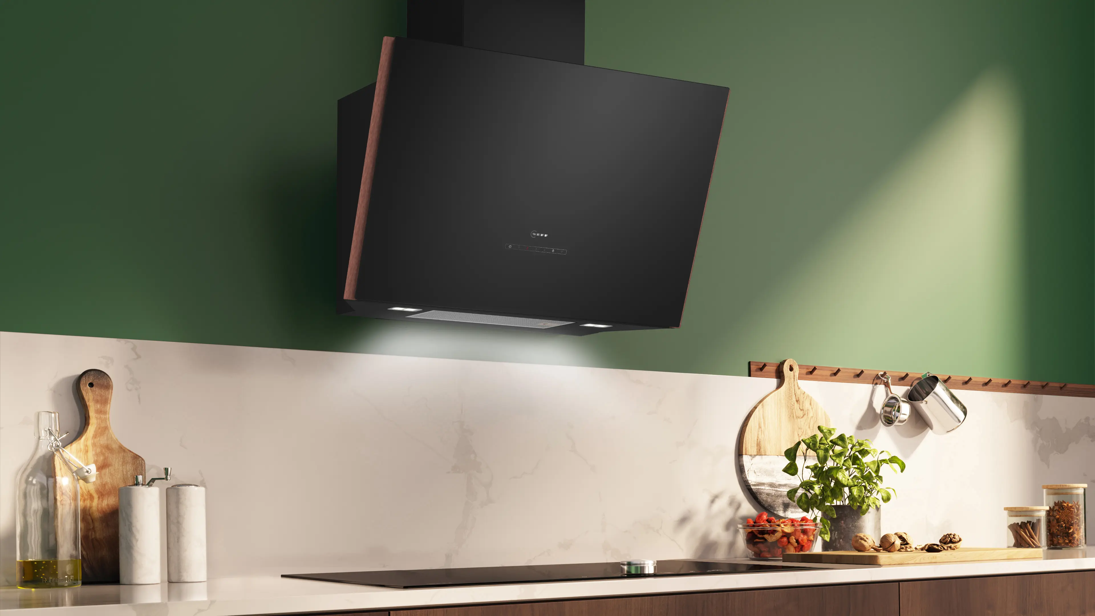 Hotă decorativă de perete NEFF D88IAN2Y5 – 80 cm, A+, Negru [5]