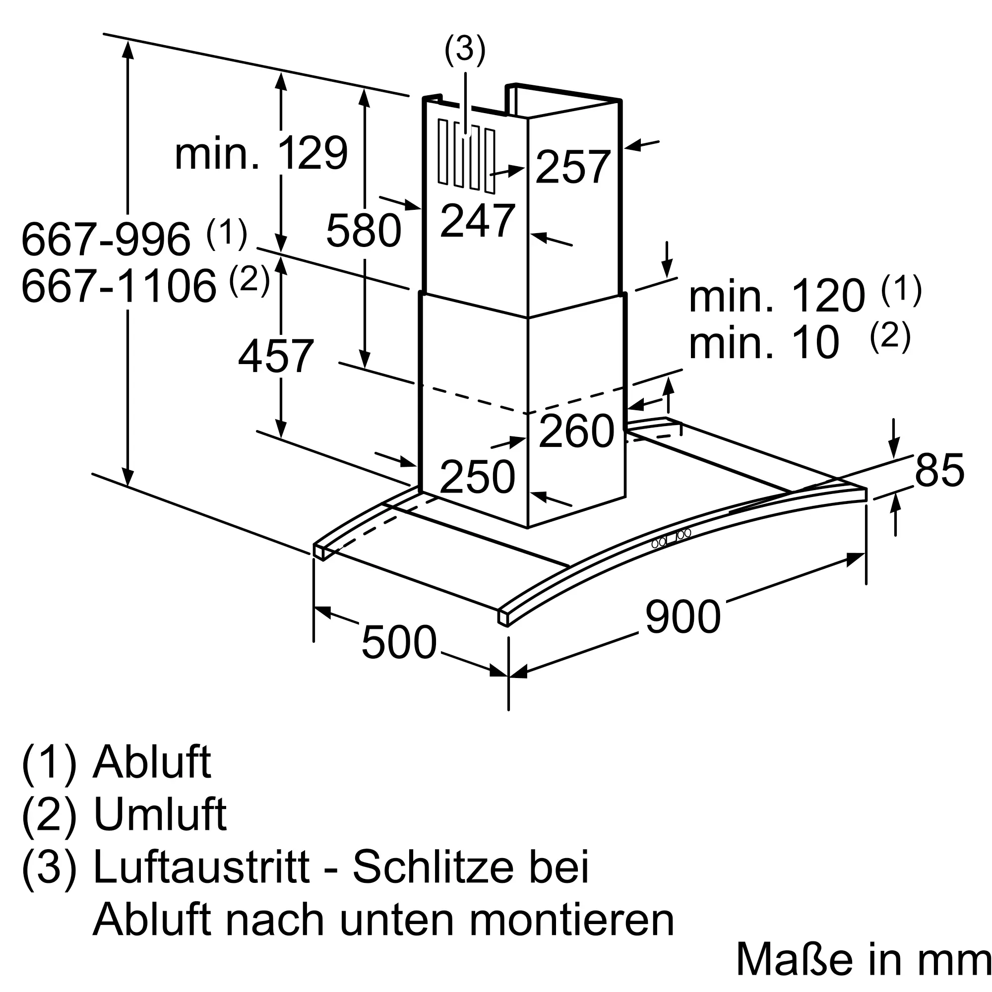 Hotă decorativă de perete NEFF D89DK62N0 – 80 cm, A+, inox [2]