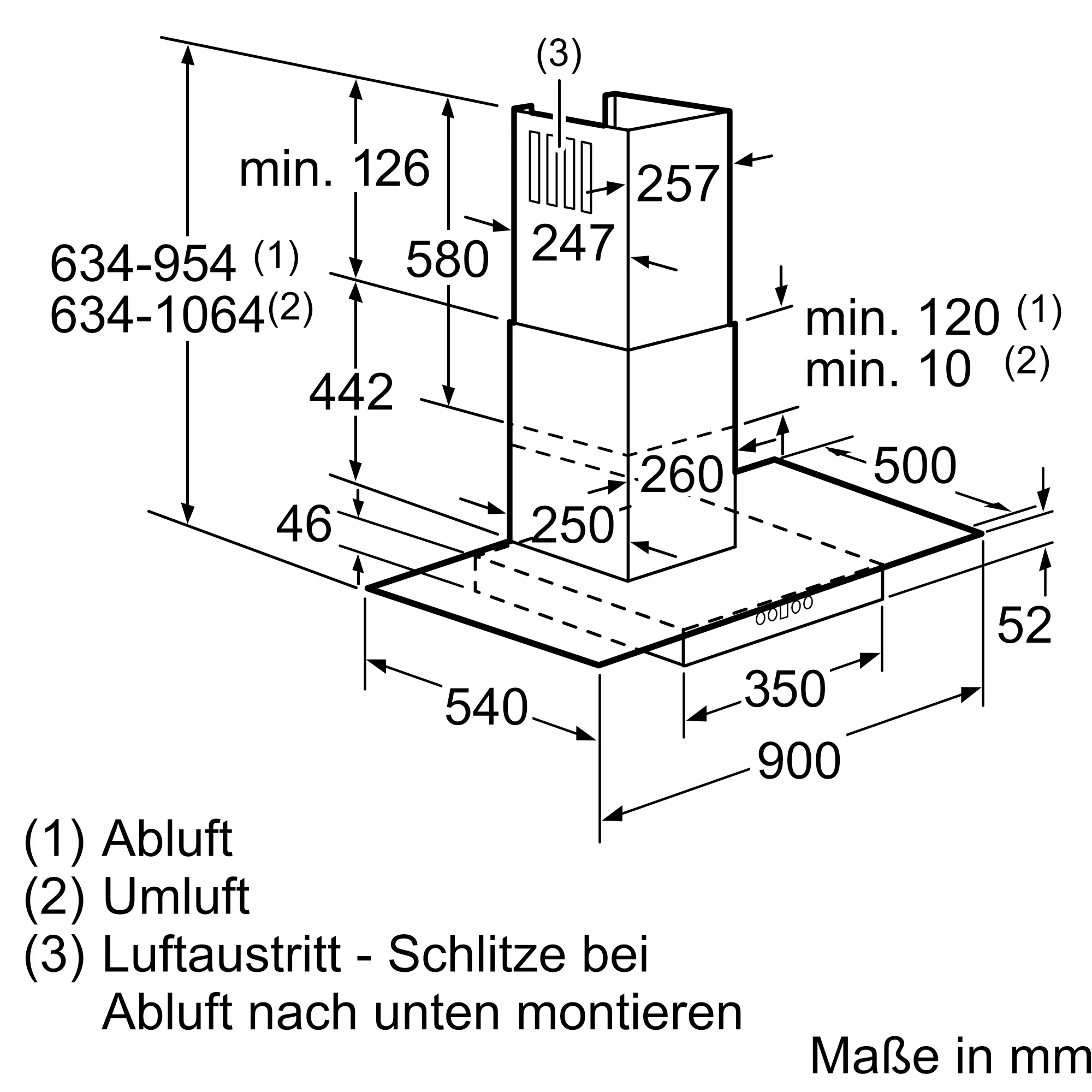 Hotă decorativă de perete NEFF D89EH52N0 – 80 cm, A+, inox [2]