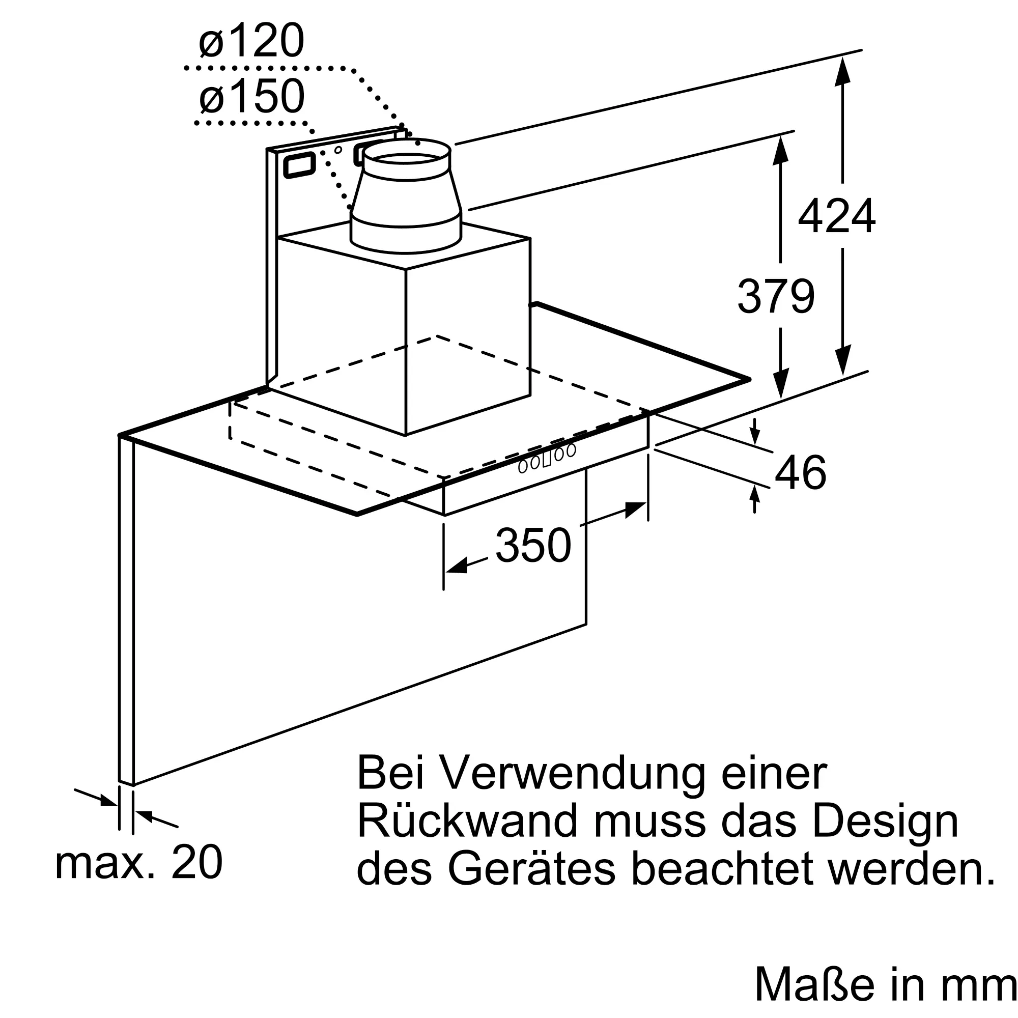 Hotă decorativă de perete NEFF D89EH52N0 – 80 cm, A+, inox [3]
