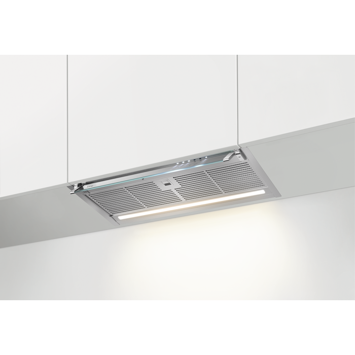 Hota grupata integrata AEG GDE686HM, 60 cm, Conectivitate plita, 1 motor, 3 viteze + intensiv, 1 filtru de aluminiu lavabil, Putere de absorbtie - 750 mc/h, Control electronic, Argintiu [2]