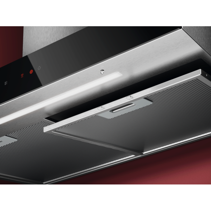 Hota incorporabila decorativa AEG GB67D91HL, Putere de absorbtie 730 mc/h, Conectivitate plita,  Functie Breeze, Control electronic,90 cm, Inox [4]