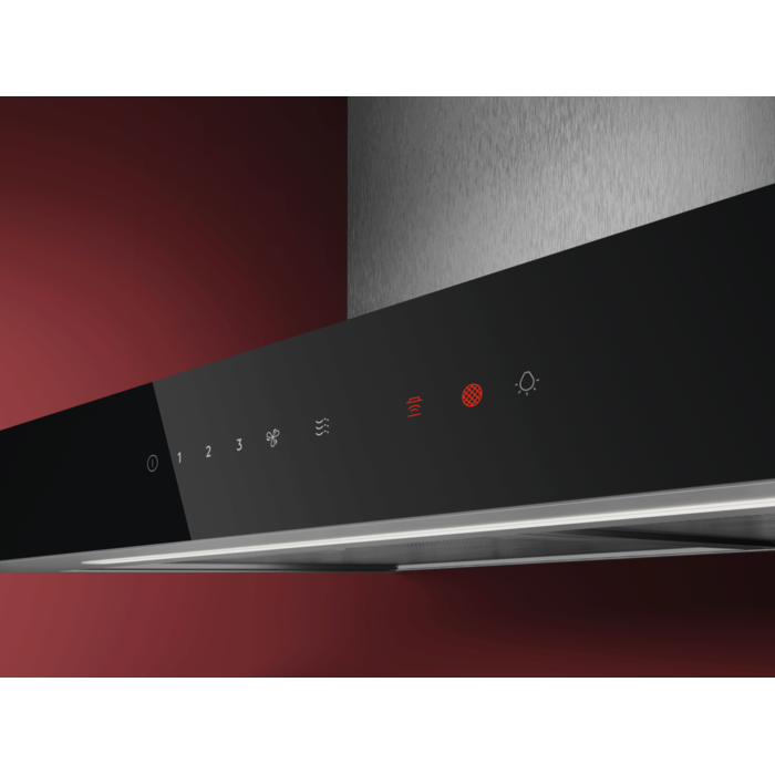 Hota incorporabila decorativa AEG GB67D91HL, Putere de absorbtie 730 mc/h, Conectivitate plita,  Functie Breeze, Control electronic,90 cm, Inox [3]
