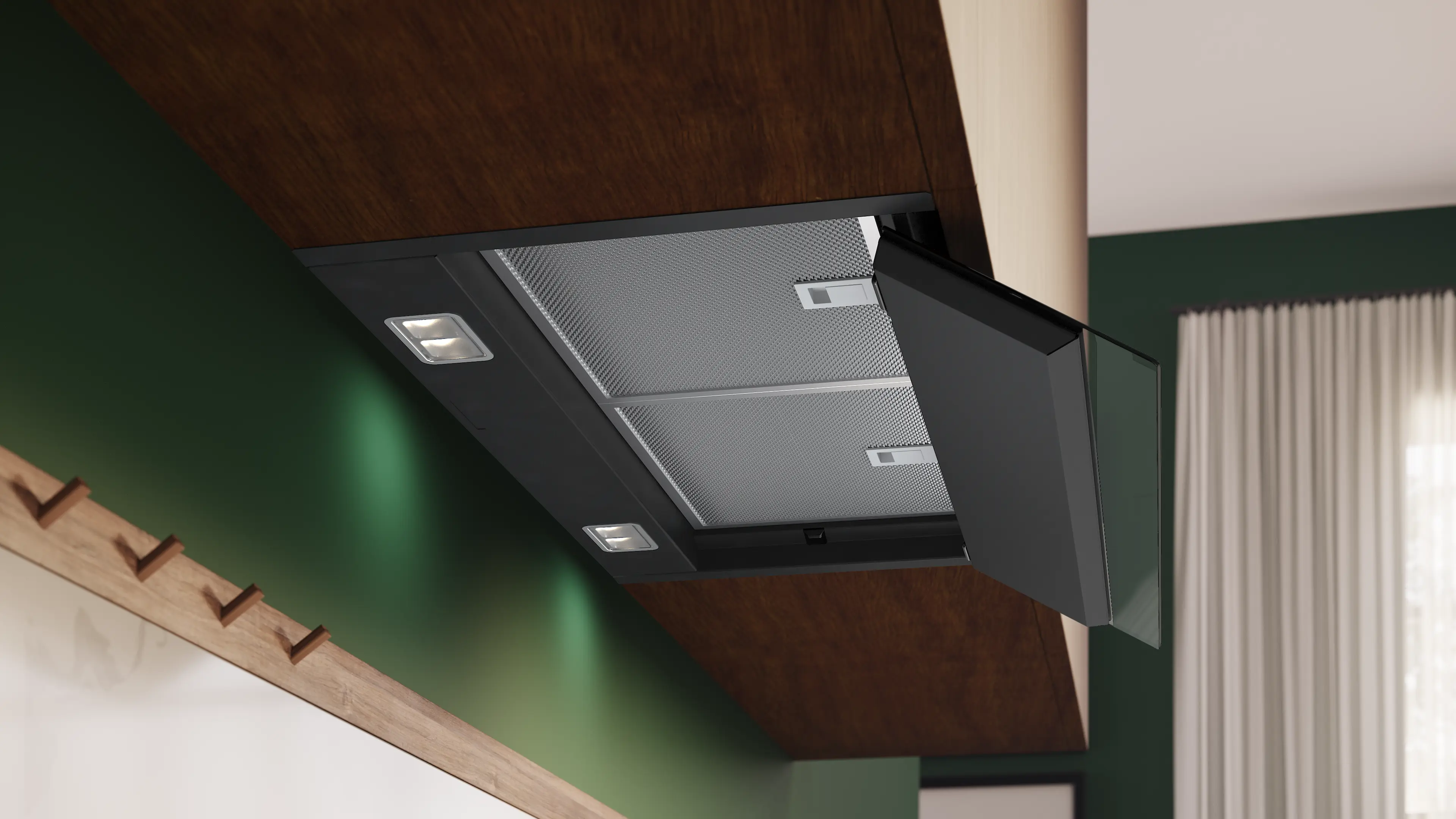 Hotă incorporabilă NEFF D67XDP2S5 N70, 60 cm, 749 m³/h, Smart Hood Automatic, LED, negru mat [4]