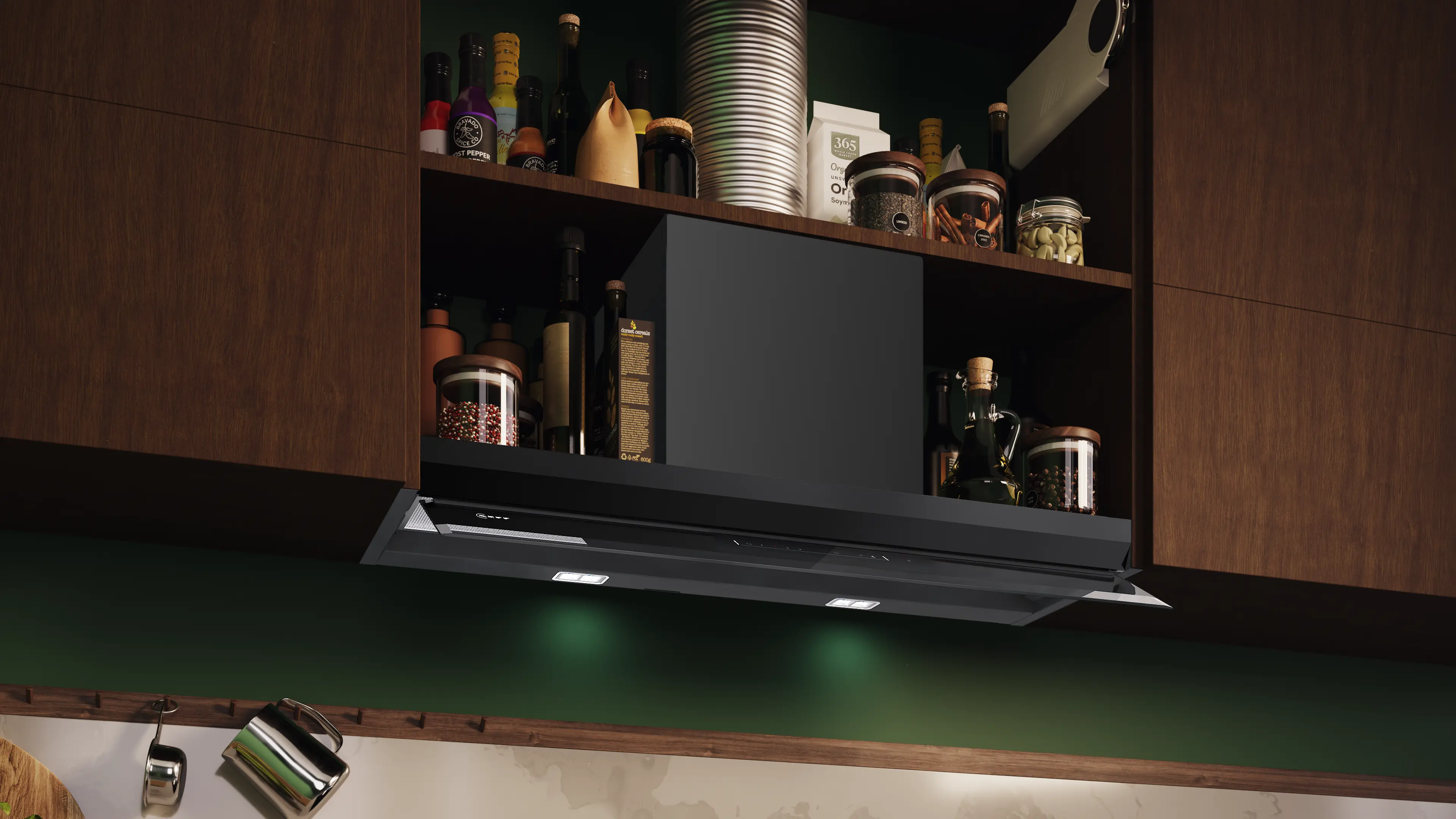 Hotă incorporabilă NEFF D97XDP2S5 N70, 90 cm, 749 m³/h, Smart Hood Automatic, LED, negru mat [5]