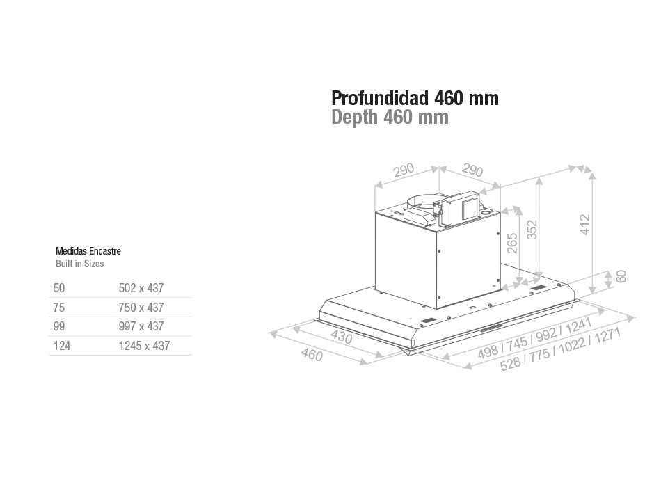 Hota incorporabila Pando BGF SEC, 75 cm V.750 [2]