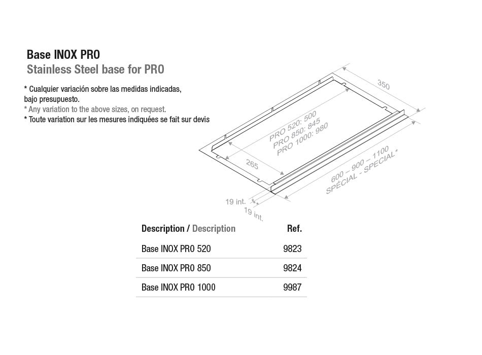 Hota incorporabila Pando PRO, putere motor V.850 mc/h, 100 cm, inox, A+, filtre profesionale din inox [3]