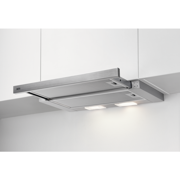 Hota incorporabila telescopica AEG DPB3632S, Putere de absorbtie 410 mc/h, 1 motor, 60 cm, Inox [3]