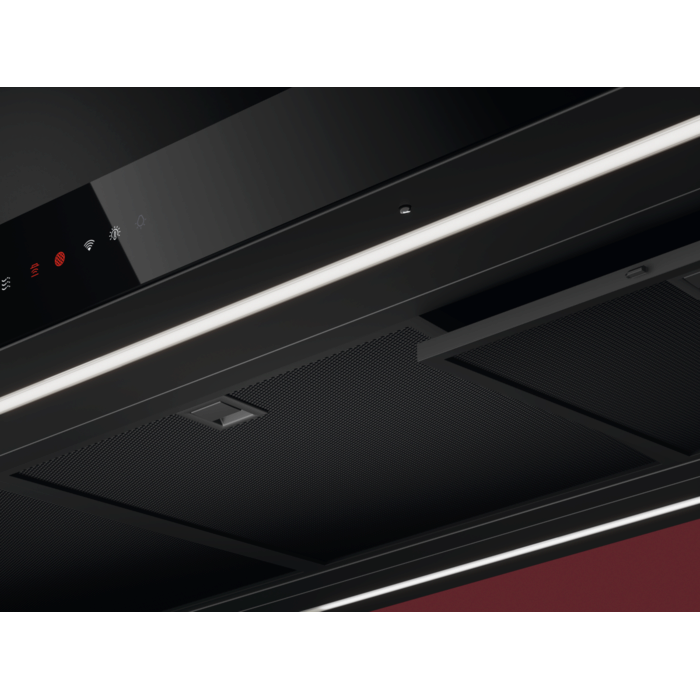 Hota insula AEG GI87D91CB Putere de absorbtie 760 mc/h,1 motor, Control touch; Auroratech, Functie Breeze, Conectivitate plita, 90 cm, Inox/Negru [2]