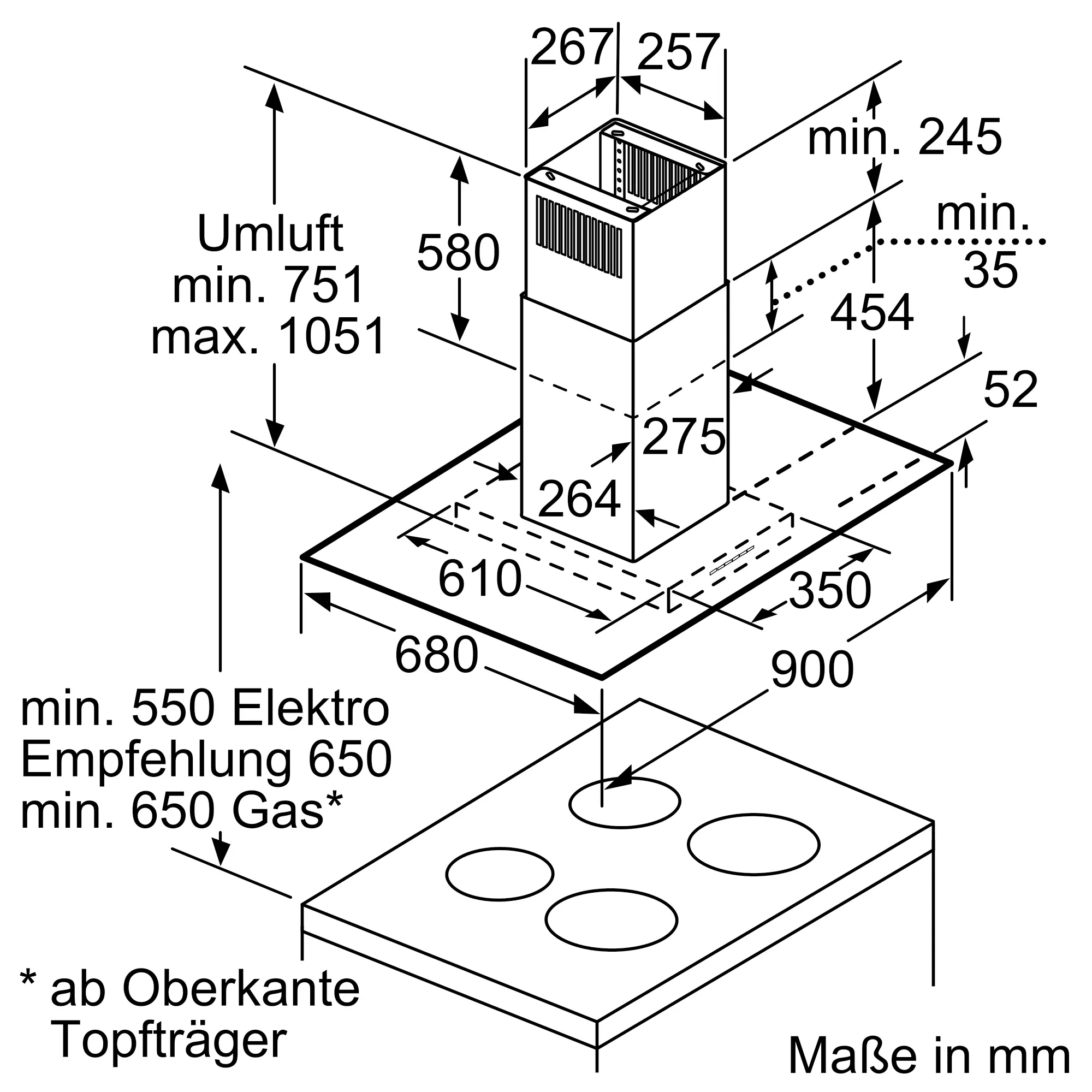 Hotă insulă / de tavan NEFF I89EH52N0 – 90 cm, 430 m³/h, A, Inox [3]