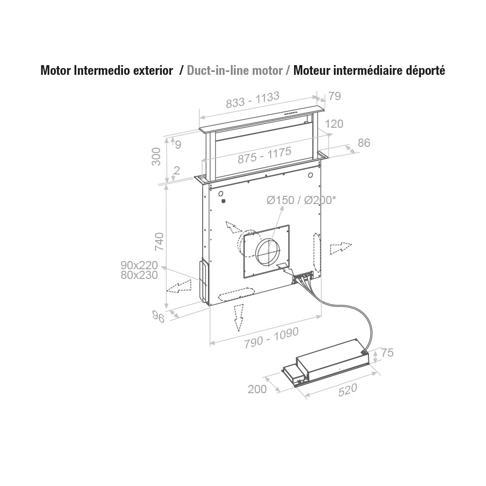 Hota integrata Pando E-320, 90 cm V.950 mc/h [3]