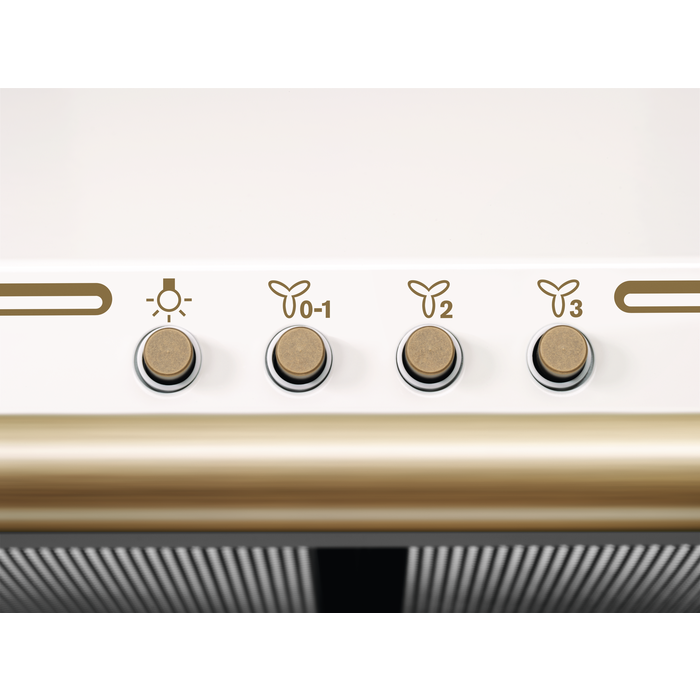 Hotă șemineu Electrolux EFC226V, 60 cm, Clasă energetică D, 420 m³/h, 3 trepte, LED, Crem/Alb rustic [3]