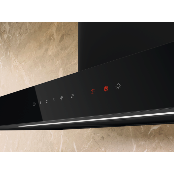 Hotă șemineu Electrolux LFT816K, 60 cm, Clasă energetică A, 730 m³/h, 3 viteze + Intensiv + Breeze, Hob2Hood, Bandă LED, Negru [6]