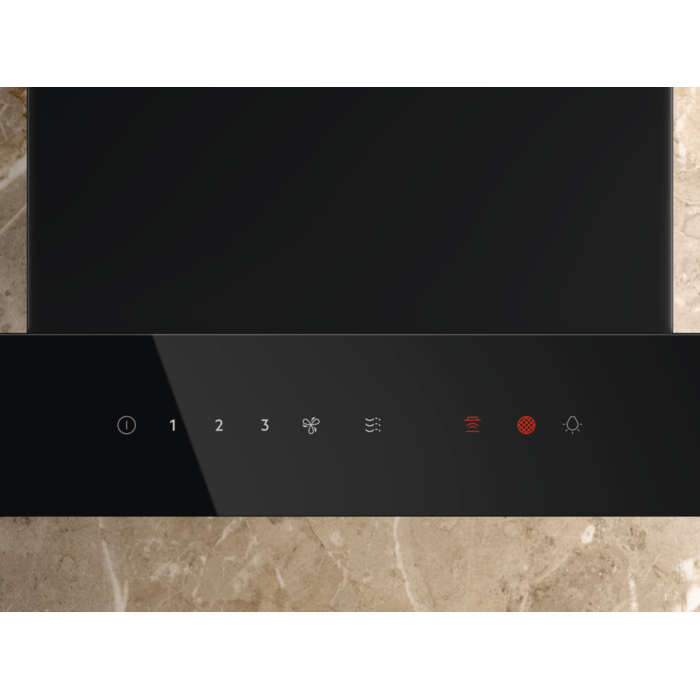 Hotă șemineu Electrolux LFT816K, 60 cm, Clasă energetică A, 730 m³/h, 3 viteze + Intensiv + Breeze, Hob2Hood, Bandă LED, Negru [2]