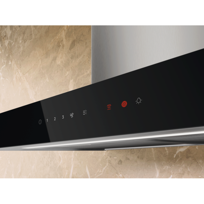 Hotă șemineu Electrolux LFT826X, 60 cm, Clasă energetică A, 730 m³/h, 3 viteze + Intensiv + Breeze, Hob2Hood, Bandă LED, Inox [4]