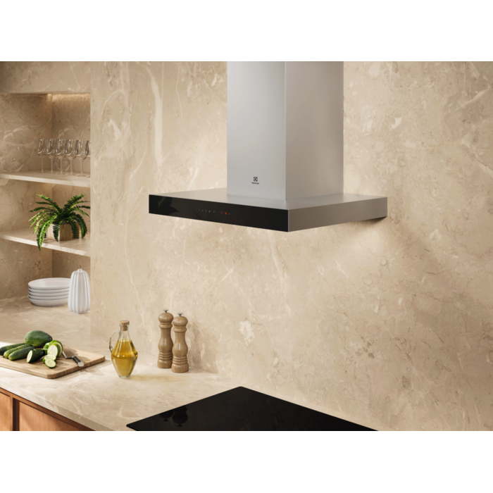 Hotă șemineu Electrolux LFT826X, 60 cm, Clasă energetică A, 730 m³/h, 3 viteze + Intensiv + Breeze, Hob2Hood, Bandă LED, Inox [6]