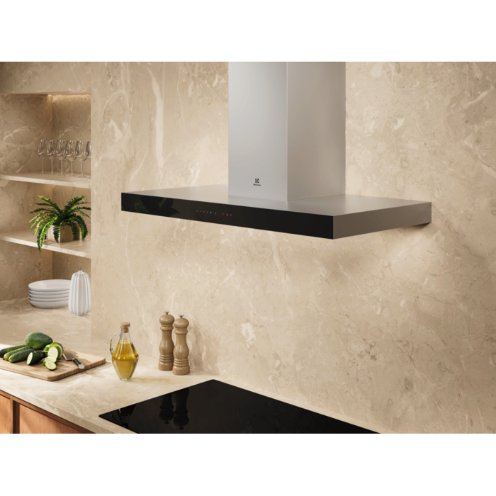 Hotă șemineu Electrolux LFT829X, 90 cm, Clasă energetică A, 730 m³/h, 3 viteze + Intensiv + Breeze, Hob2Hood, LED, Inox [5]