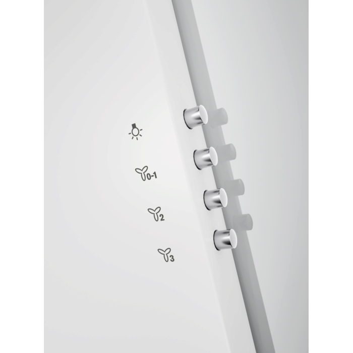 Hotă șemineu Electrolux LFV319W, 90 cm, Clasă energetică C, 600 m³/h, 3 trepte, Spot LED, Alb [4]