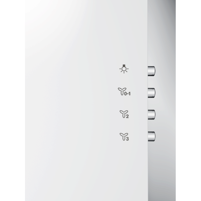 Hotă șemineu Electrolux LFV326W, 60 cm, Clasă energetică C, 600 m³/h, 3 trepte, Spot LED, Alb [2]