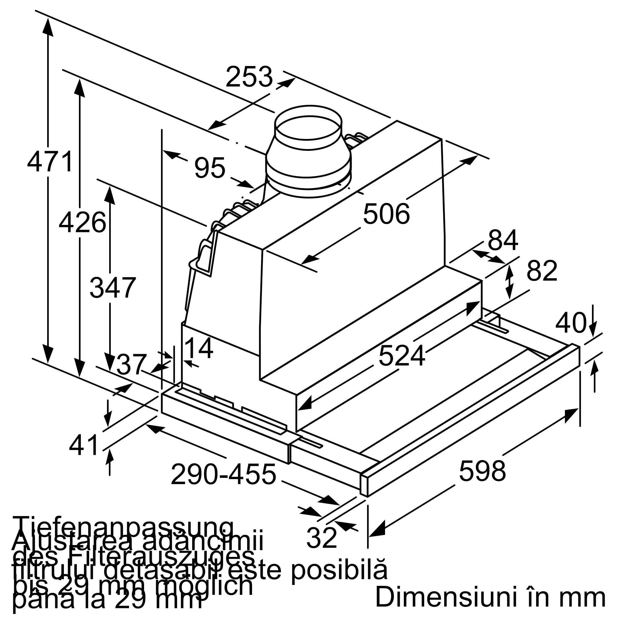 Hotă telescopică 60 cm, încorporabilă, Bosch Seria 8, Inox [6]