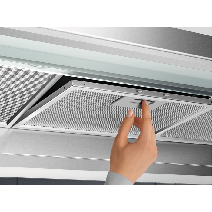 Hotă telescopică Electrolux LFP539X, 90 cm, Clasă energetică C, 600 m³/h, 3 trepte, Spot LED, Gri [2]
