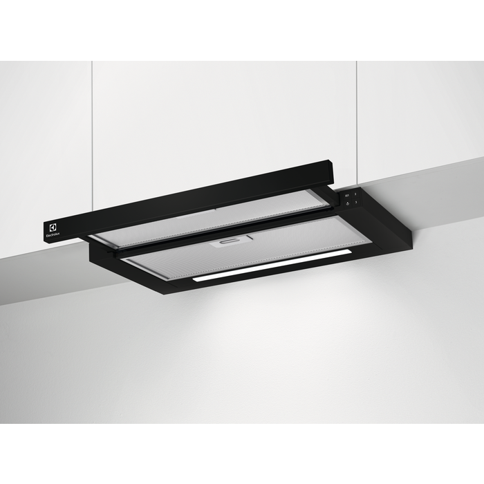 Hotă telescopică Electrolux LFP616K, 60 cm, Clasă energetică A, 600 m³/h, 3 trepte, Bandă LED, Negru [2]