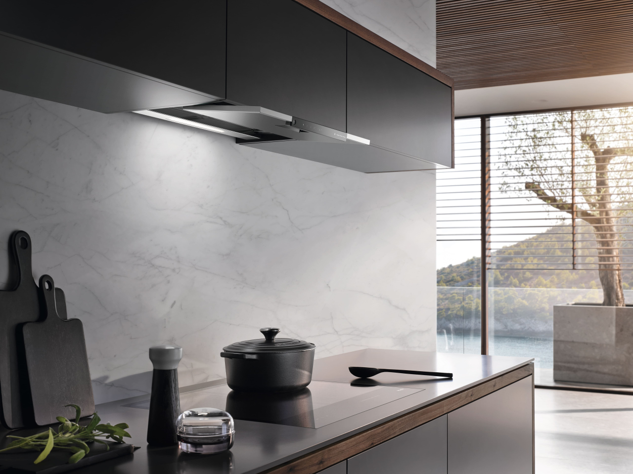 Hota telescopica incorporabila Miele Platinum DAS 8930, otel inoxidabil, 90 cm, pana la 880 m³/h, Con@ctivity [3]