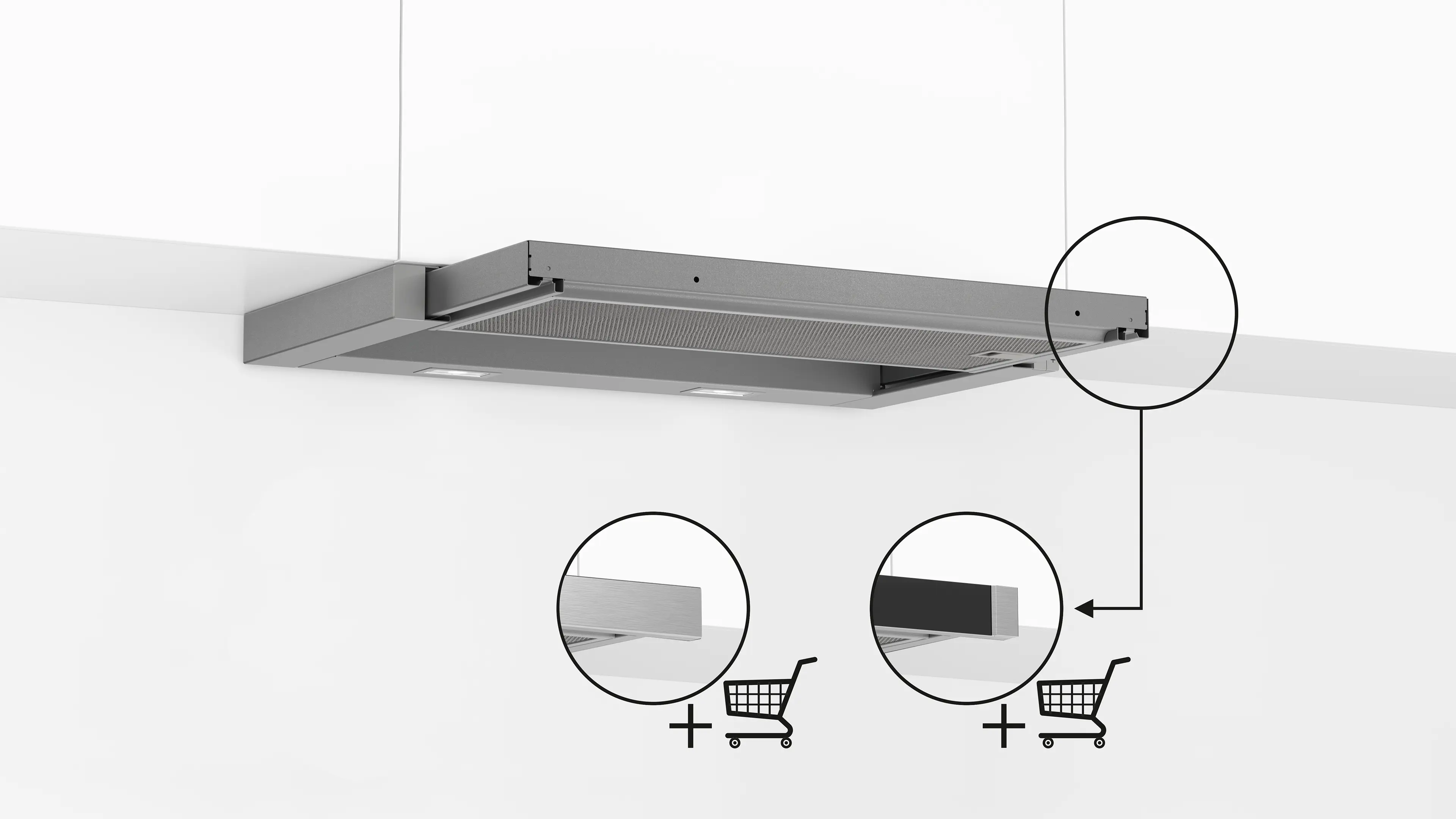 Hotă telescopică incorporabilă NEFF D46ED22X1 N50, 60 cm, 268 m³/h, EfficientDrive, LED, inox [7]