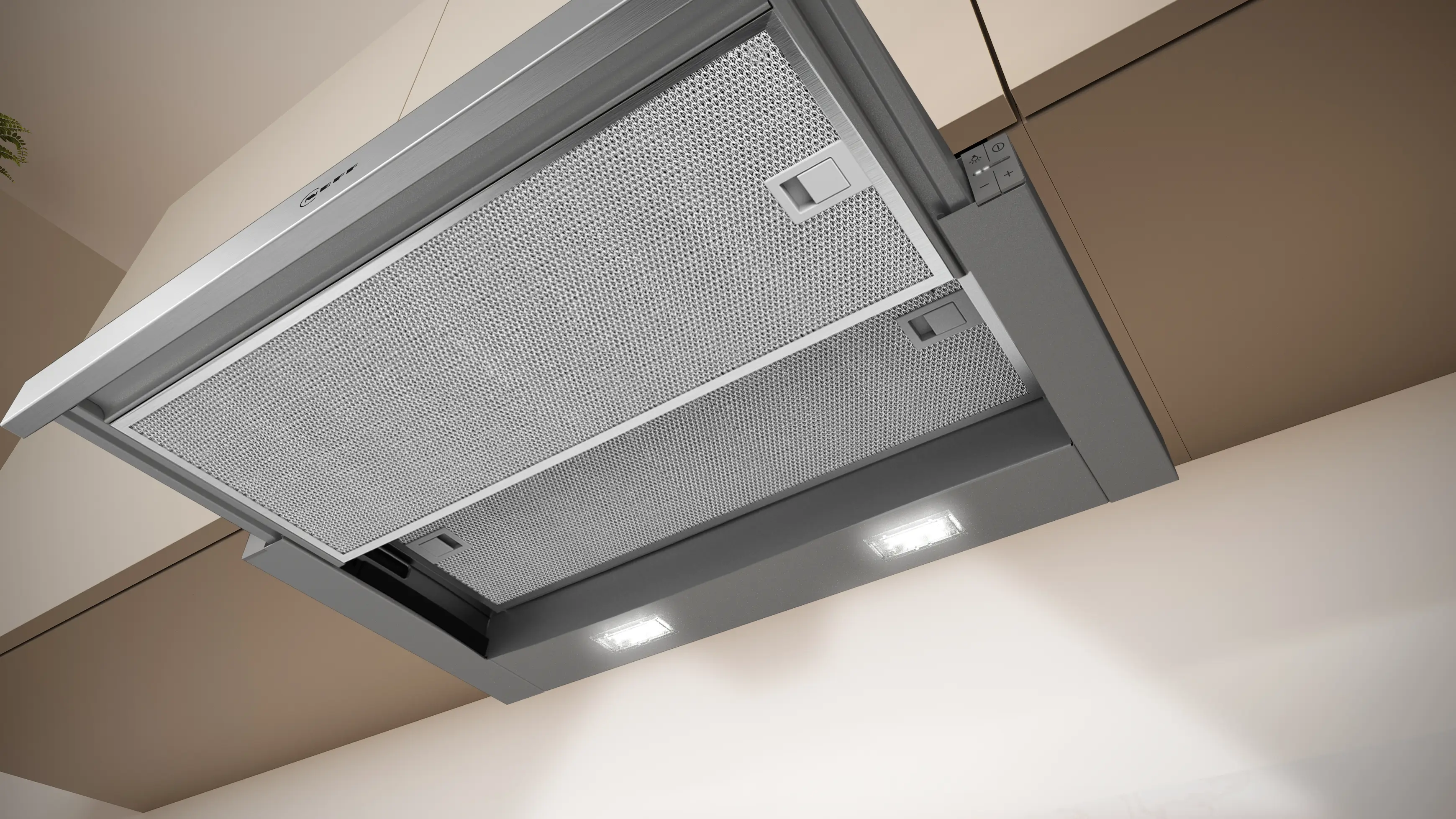 Hotă telescopică incorporabilă NEFF D46ED52X1 N50, 60 cm, 399 m³/h, EfficientDrive, LED, inox [5]
