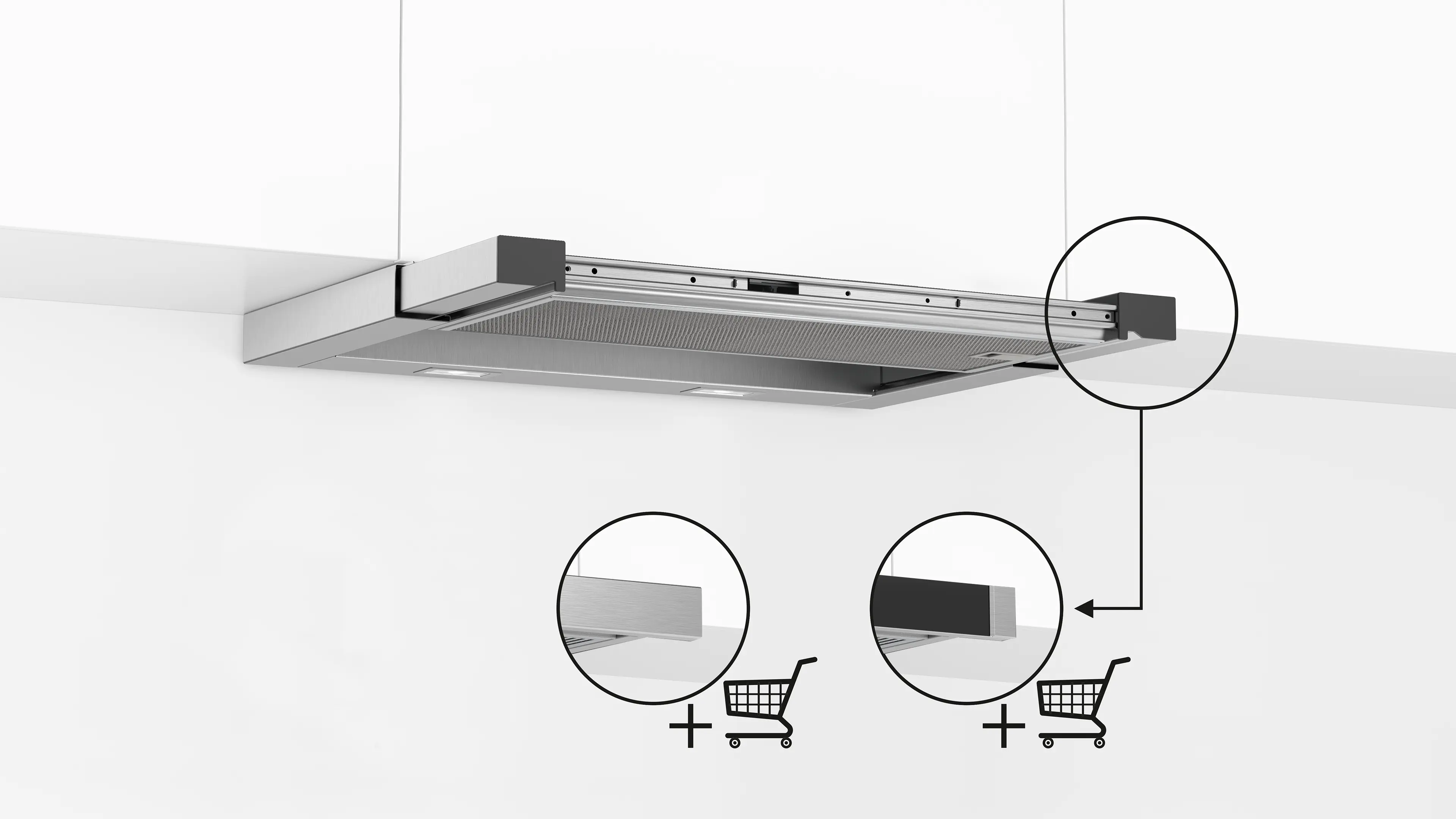 Hotă telescopică incorporabilă NEFF D46ML54X1 N70, 60 cm, 717 m³/h, EfficientSilent Drive, LED, inox [5]