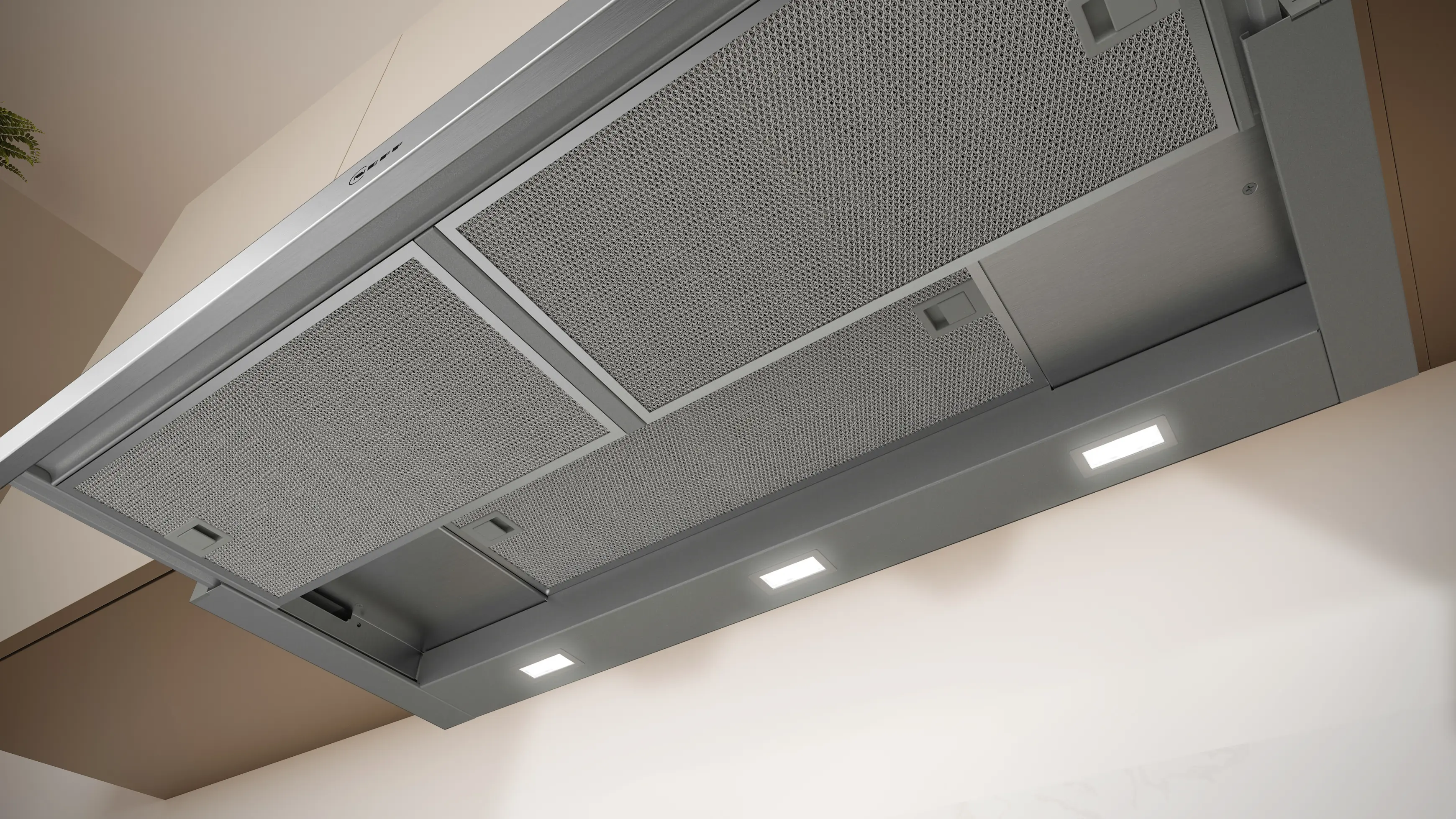 Hotă telescopică incorporabilă NEFF D49ED52X1 N50, 90 cm, 397 m³/h, 3 trepte + intensiv, LED, inox [2]