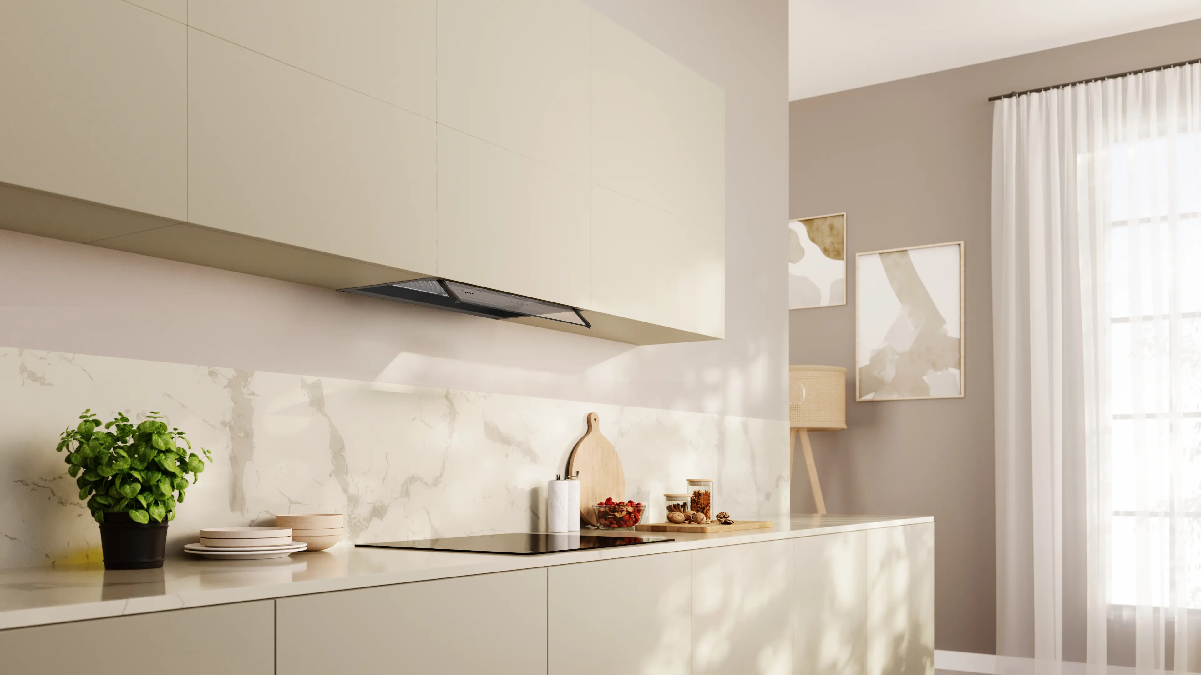 Hotă telescopică incorporabilă NEFF D65XCC2S0 N50, 60 cm, 582 m³/h, LED, evacuare/recirculare, inox [2]