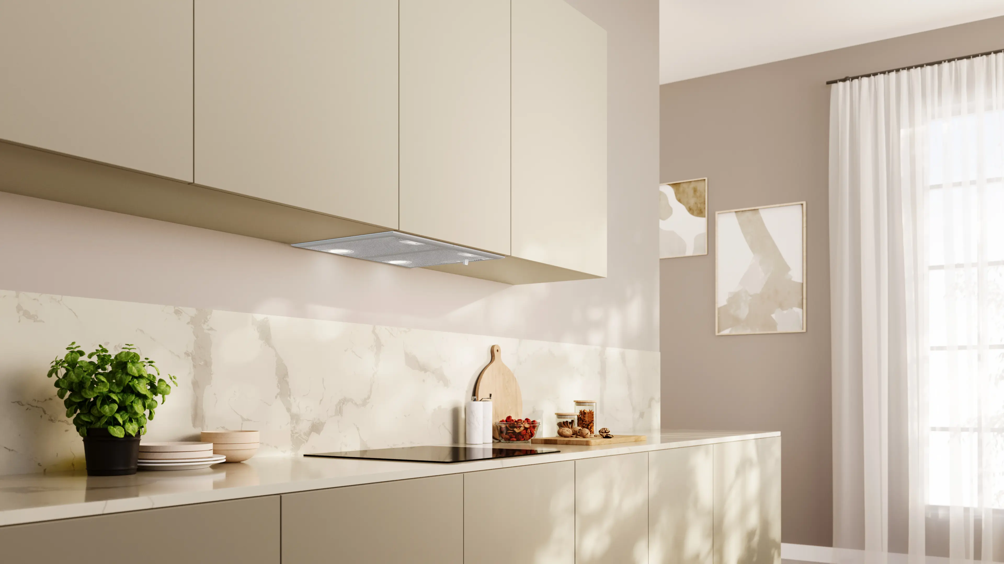 Hotă ventilator integrabil NEFF D5655X2 N30, 53 cm, 460 m³/h, 3 trepte + intensiv, LED, inox [3]