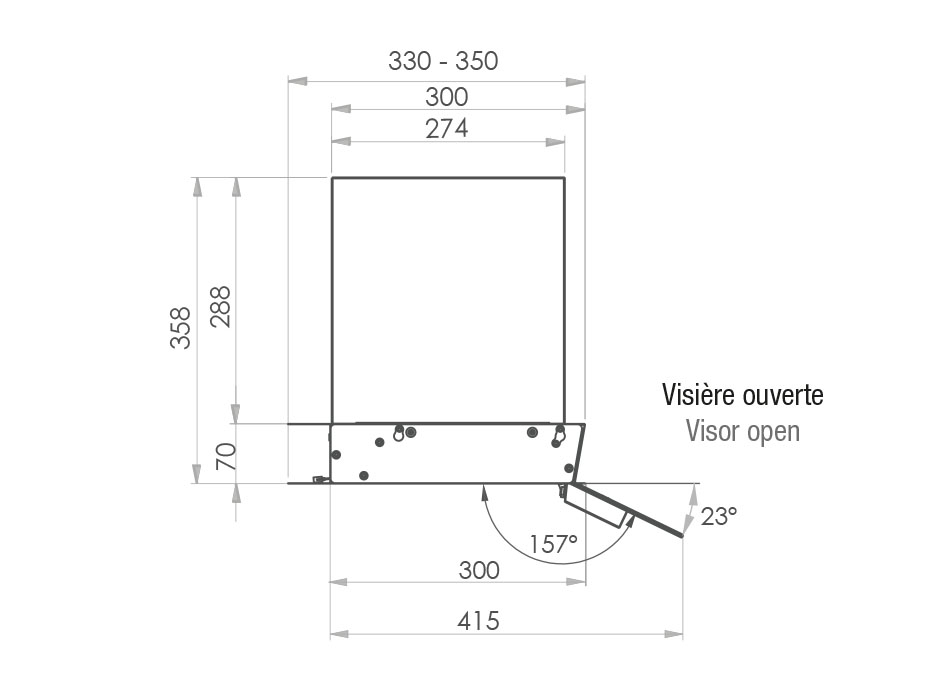 Hota incorporabila Pando TIL-2, 90 cm V.830 mc/h [8]
