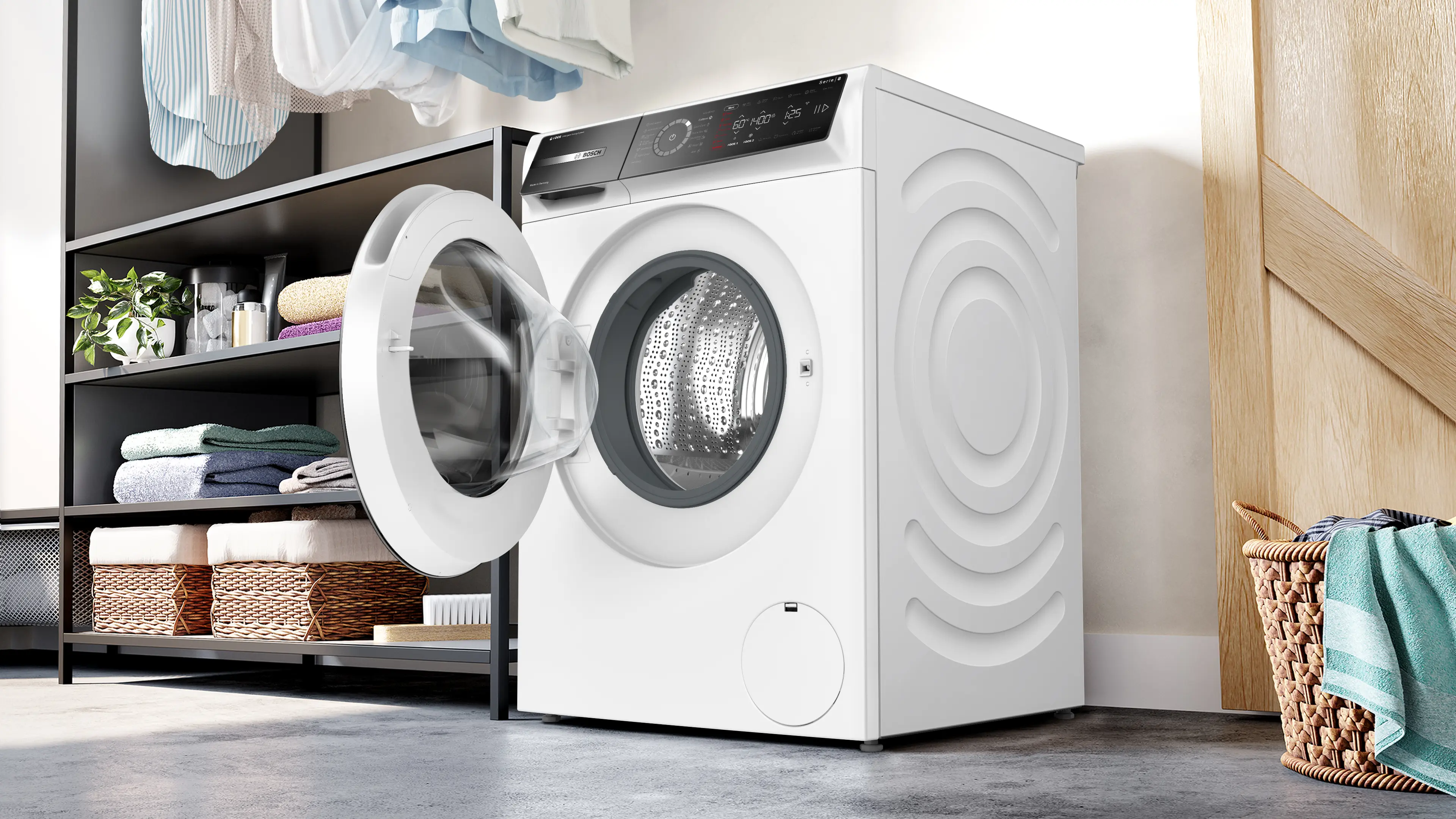 Mașină de spălat rufe Bosch Seria 8 WGB254A2BY, 10 kg, 1400 rpm, încărcare frontală, albă [17]