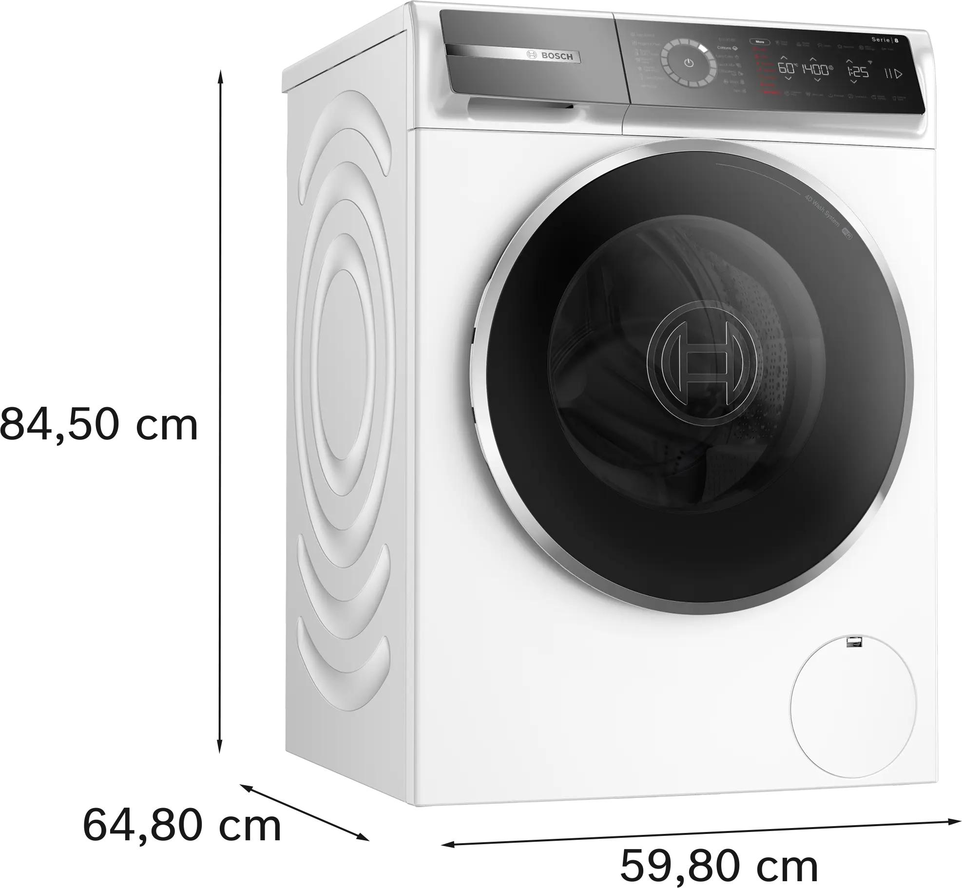 Mașină de spălat rufe Bosch Seria 8 WGB25403BY, 10 kg, 1400 rpm, încărcare frontală, albă [17]