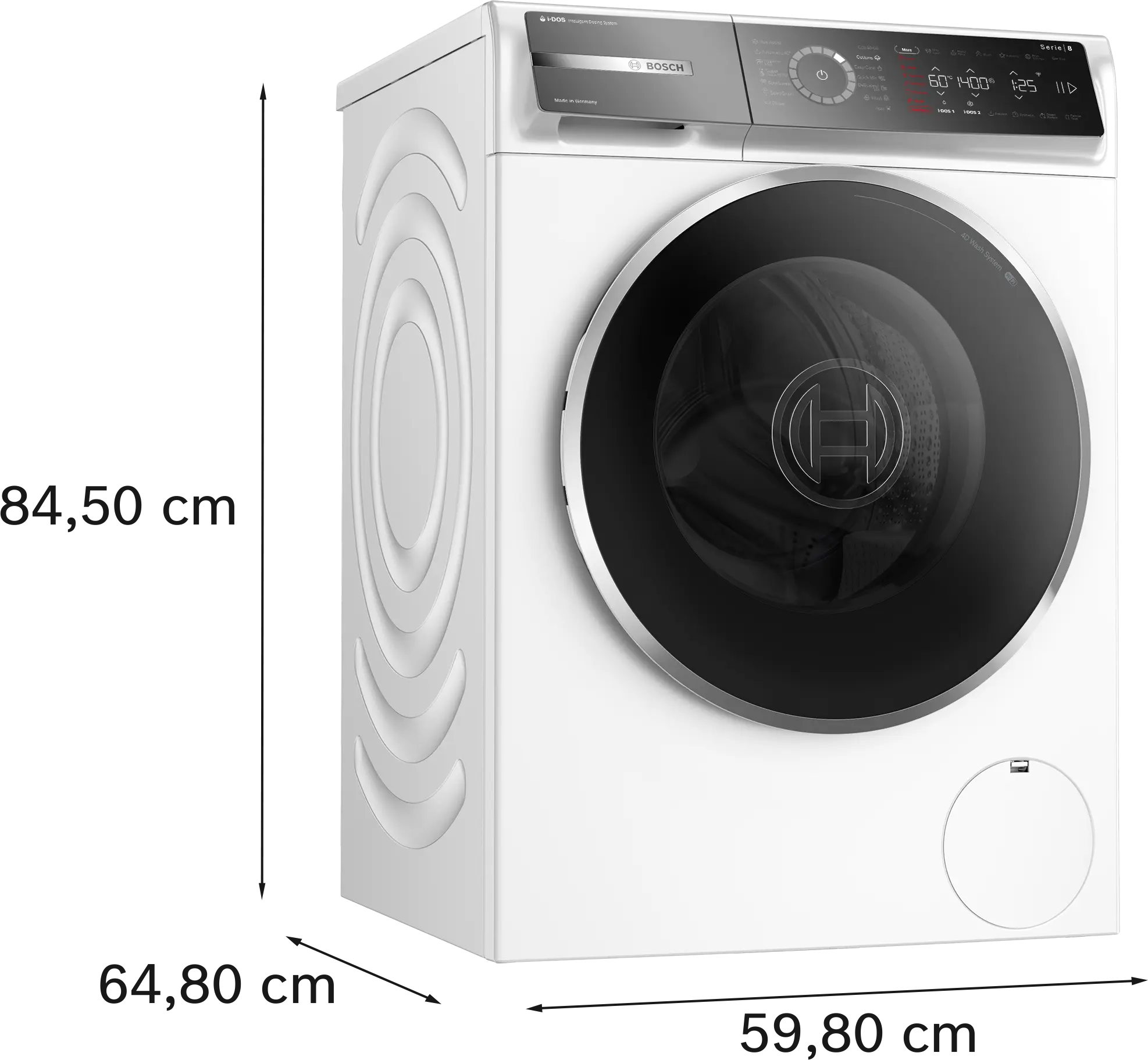 Mașină de spălat rufe Bosch Seria 8 WGB254A2BY, 10 kg, 1400 rpm, încărcare frontală, albă [19]