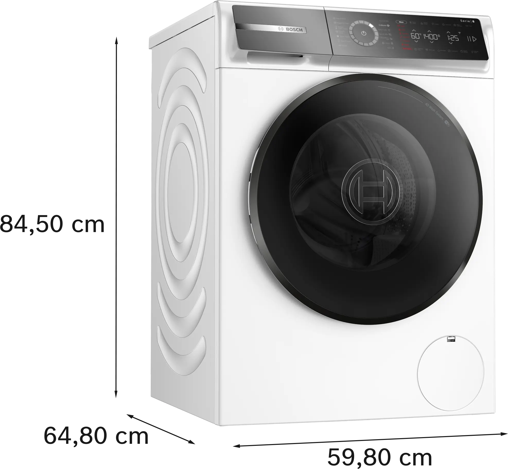 Mașină de spălat rufe Bosch Seria 8 WGB25401BY, 10 kg, 1400 rpm, încărcare frontală, albă [16]