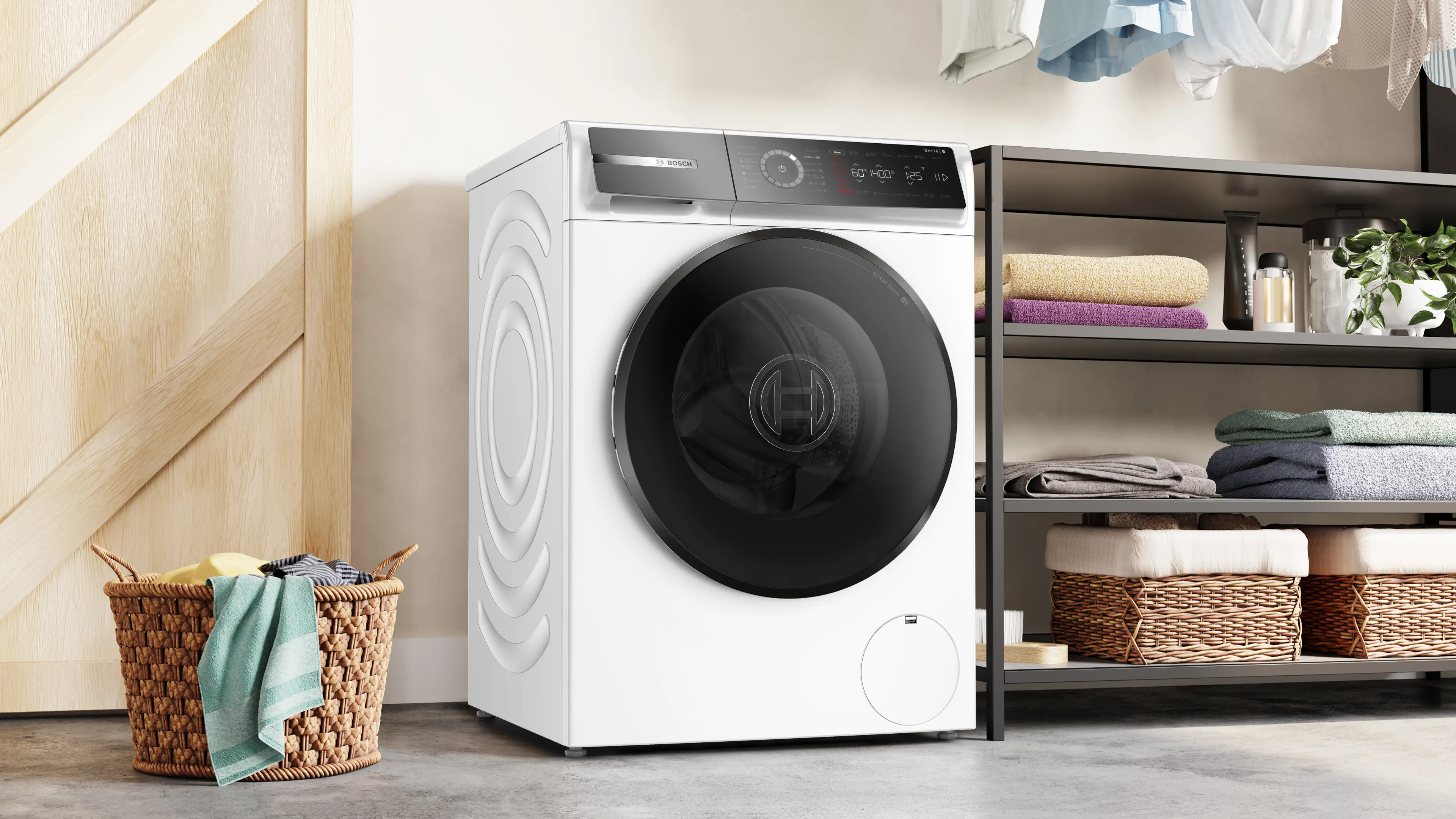 Mașină de spălat rufe Bosch Seria 8 WGB25401BY, 10 kg, 1400 rpm, încărcare frontală, albă [15]