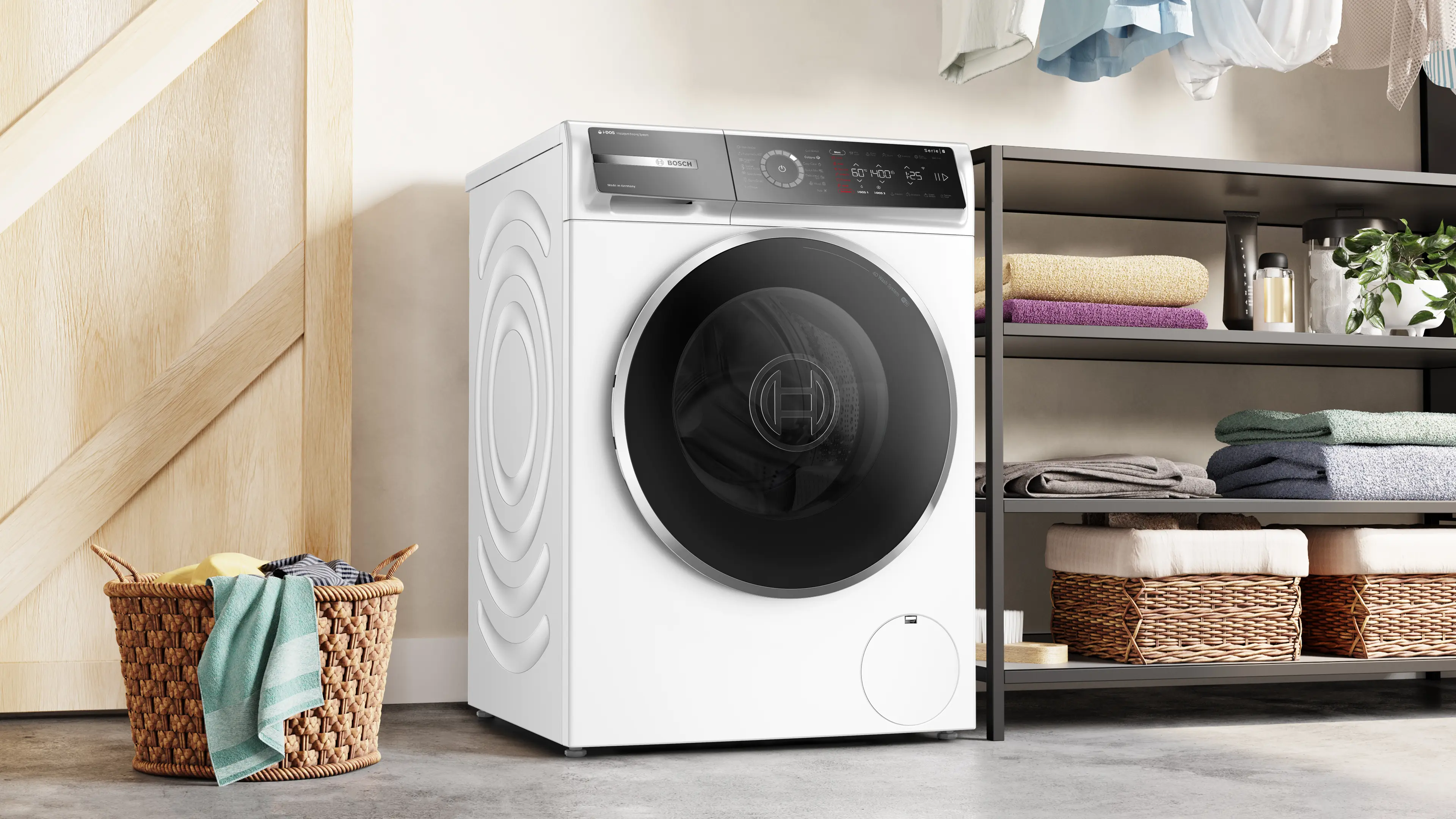 Mașină de spălat rufe Bosch Seria 8 WGB254A2BY, 10 kg, 1400 rpm, încărcare frontală, albă [18]