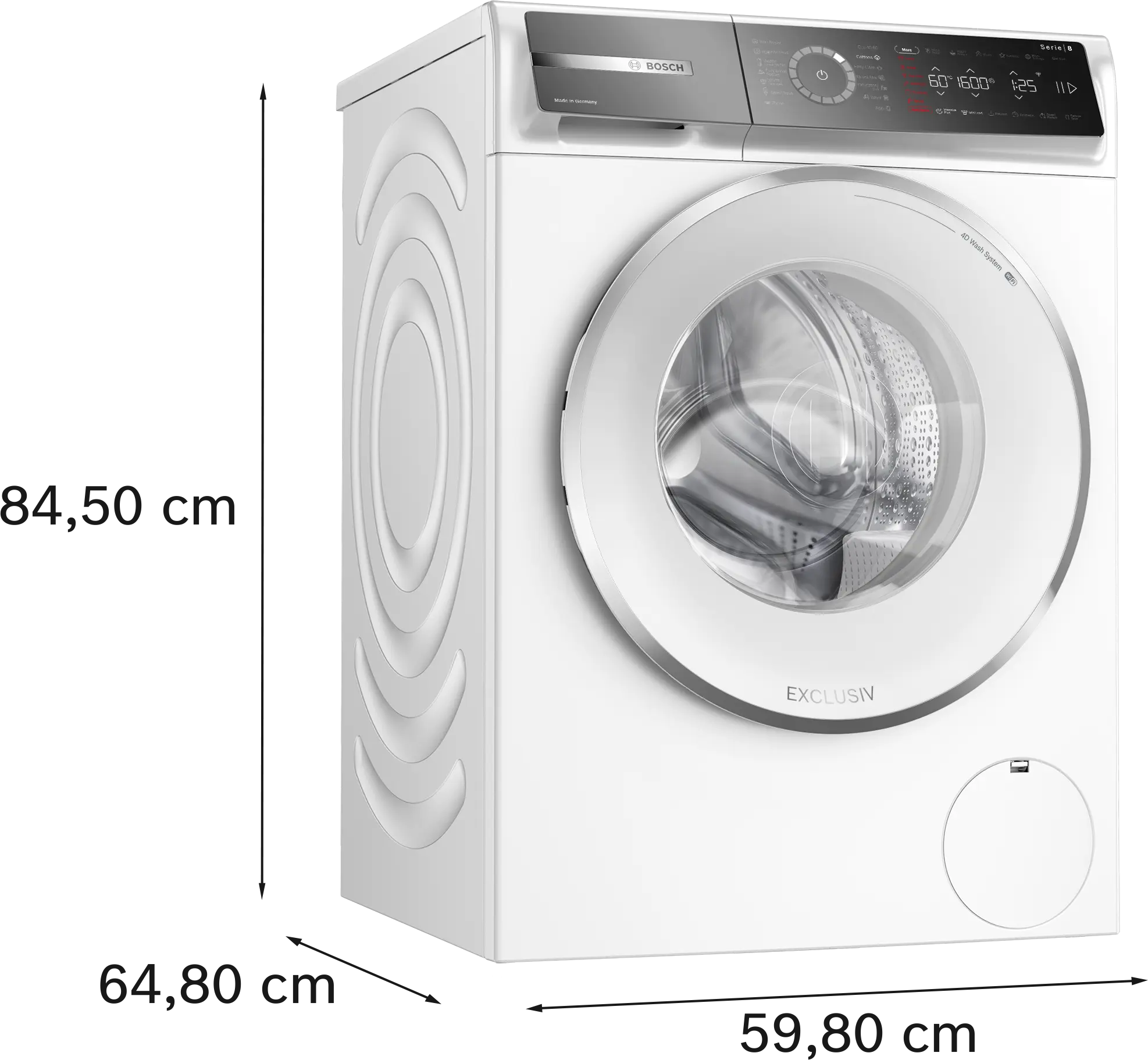 Mașină de spălat rufe Bosch Seria 8 WGB25692BY, 10 kg, 1600 rpm, încărcare frontală, albă [17]