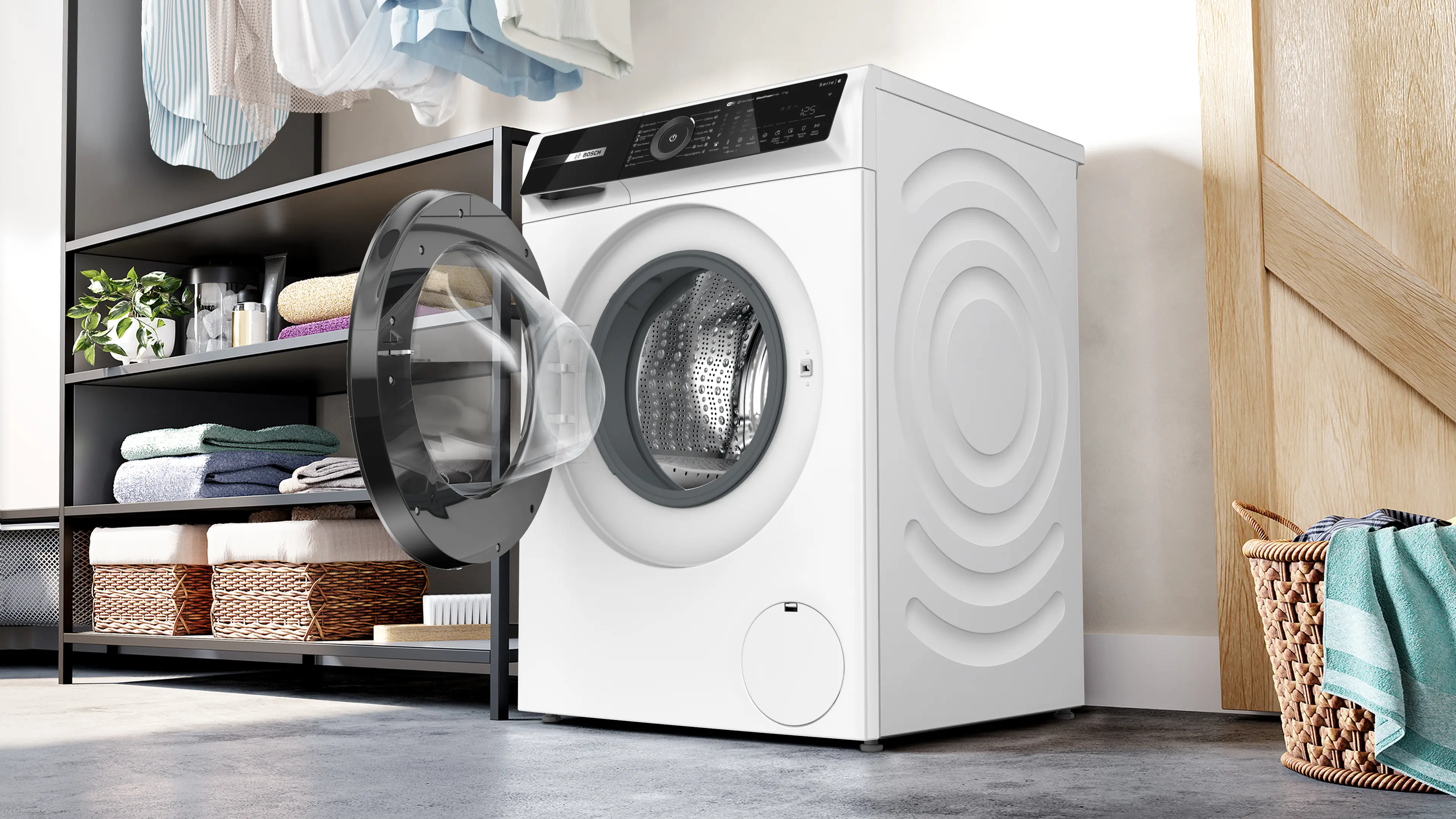 Mașină de spălat rufe Bosch Seria 6 WGN26400BY, 11 kg, 1400 rpm, încărcare frontală, albă [13]