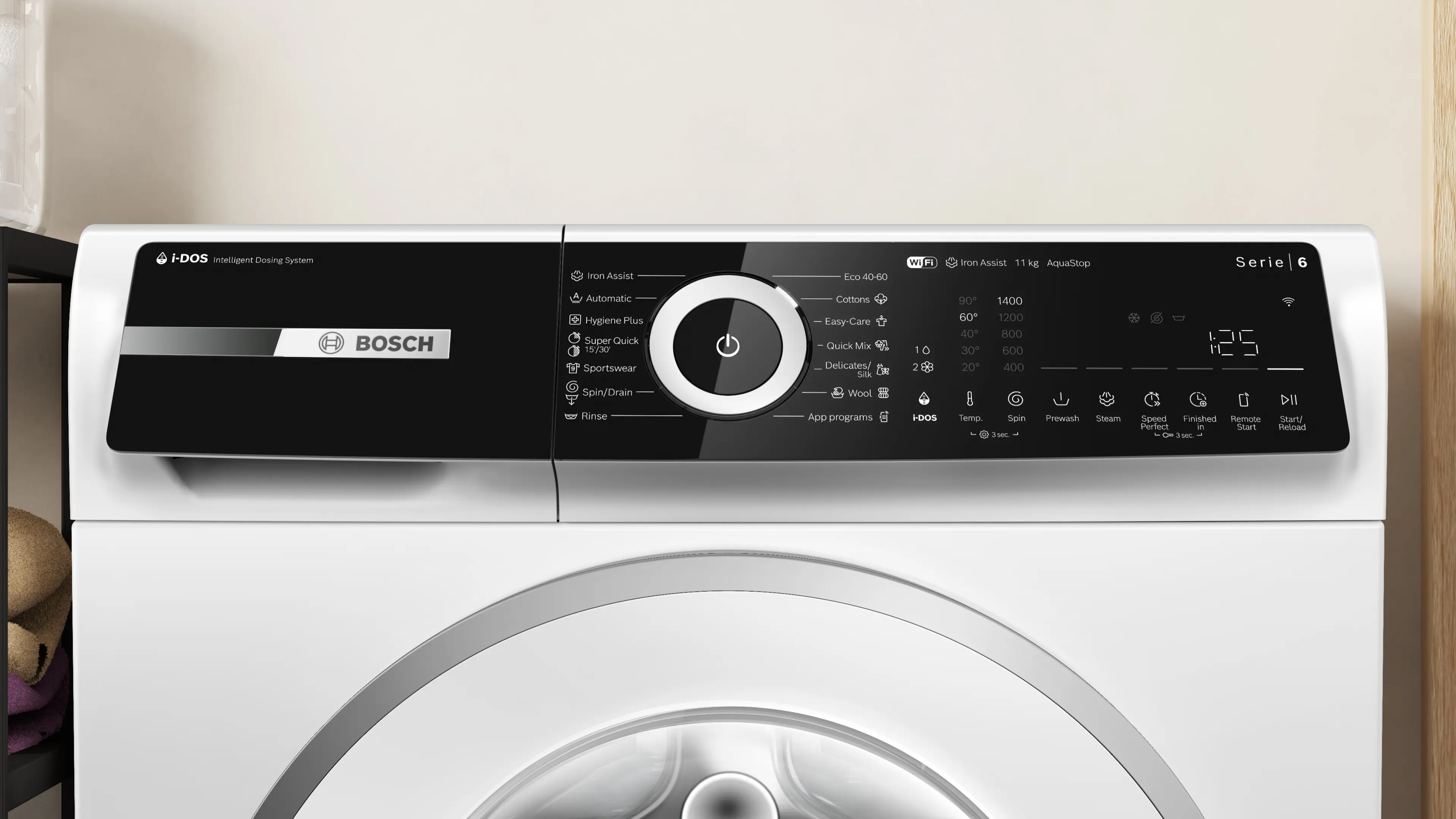 Mașină de spălat rufe Bosch Seria 6 WGN264A0BY, 11 kg, 1400 rpm, încărcare frontală, albă [13]