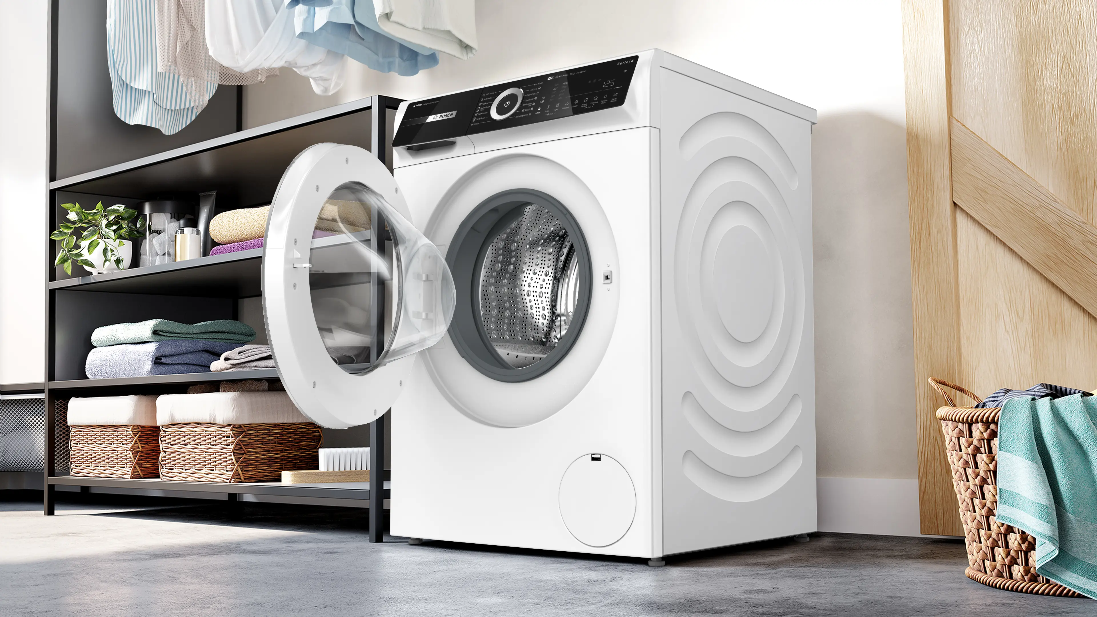 Mașină de spălat rufe Bosch Seria 6 WGN264A0BY, 11 kg, 1400 rpm, încărcare frontală, albă [15]