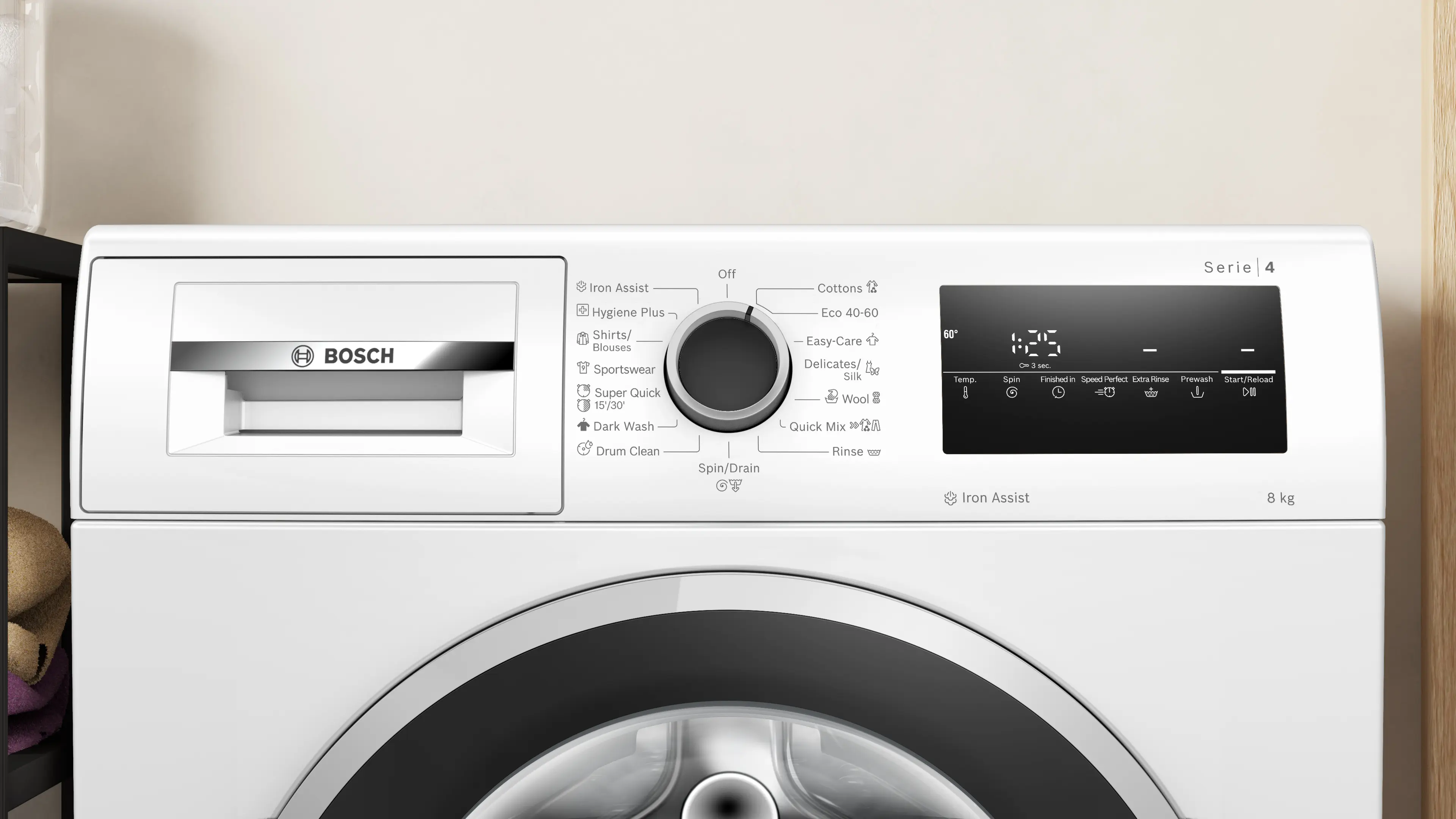 Mașină de spălat rufe Bosch Seria 4 WAN2426NBY, 8 kg, 1200 rpm, încărcare frontală, albă [7]