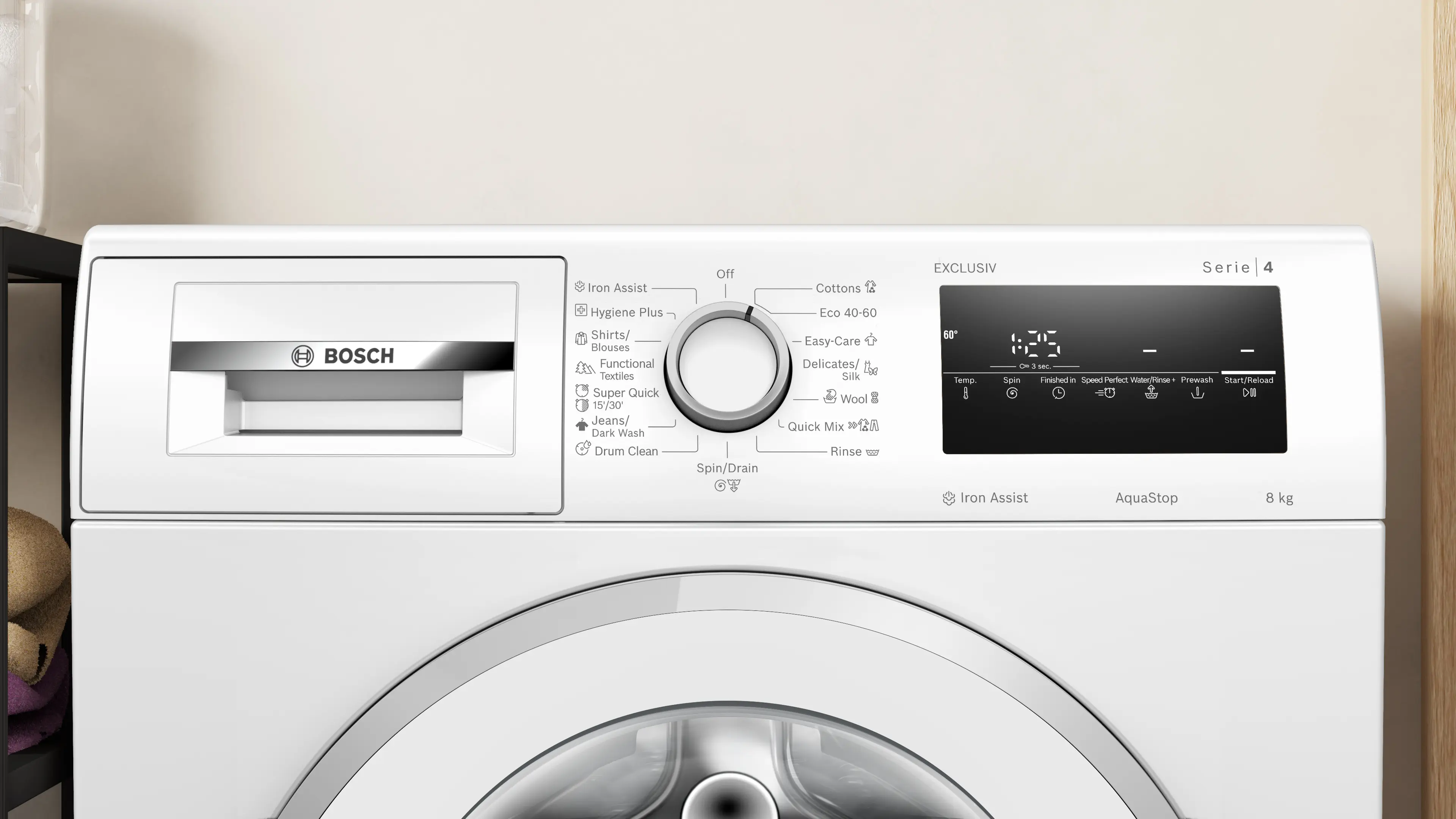 Mașină de spălat rufe Bosch Seria 4 WAN2829NBY, 8 kg, 1400 rpm, încărcare frontală, albă [8]