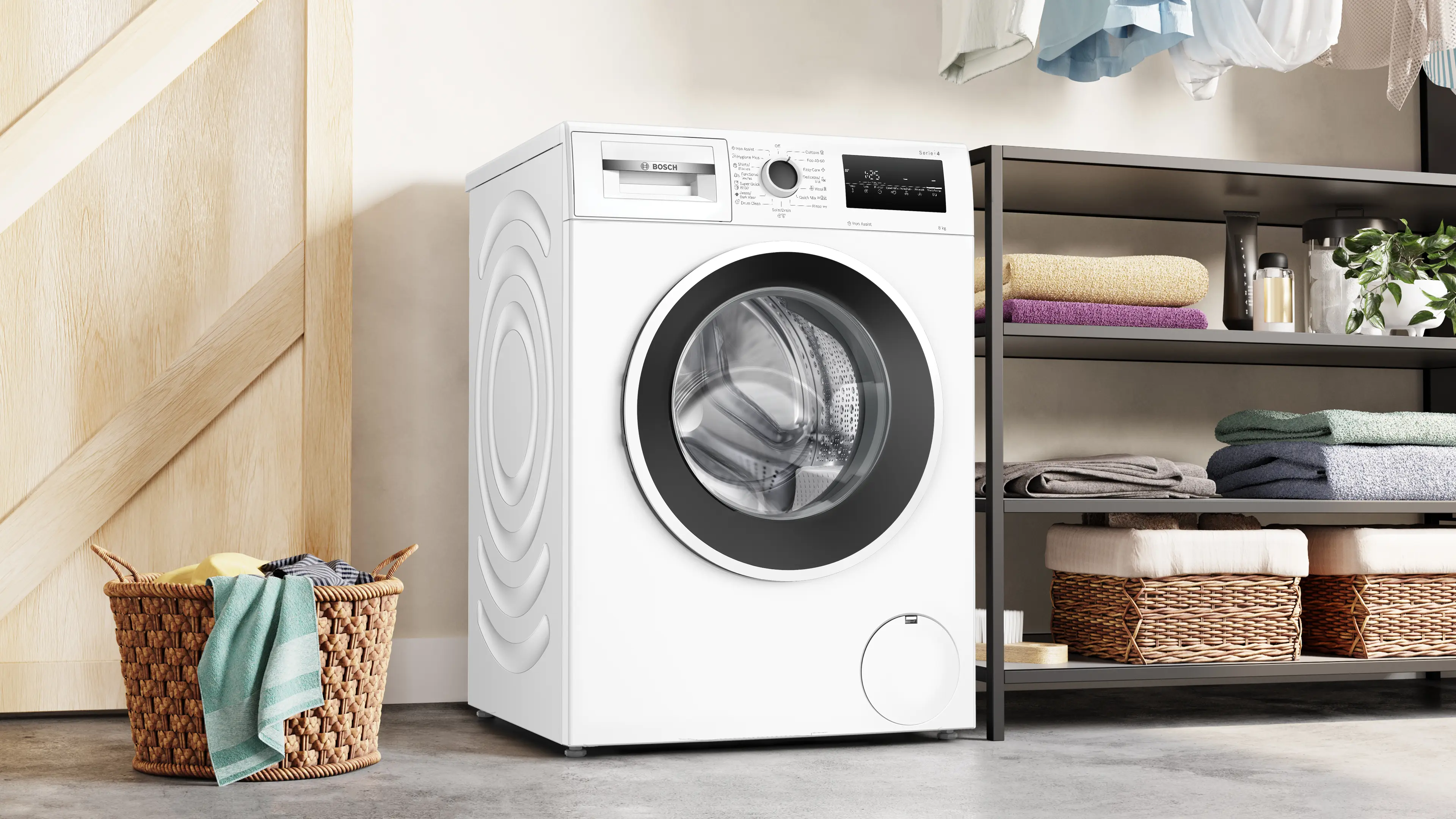 Mașină de spălat rufe Bosch Seria 4 WAN2826SBY, 8 kg, 1400 rpm, încărcare frontală, albă [10]