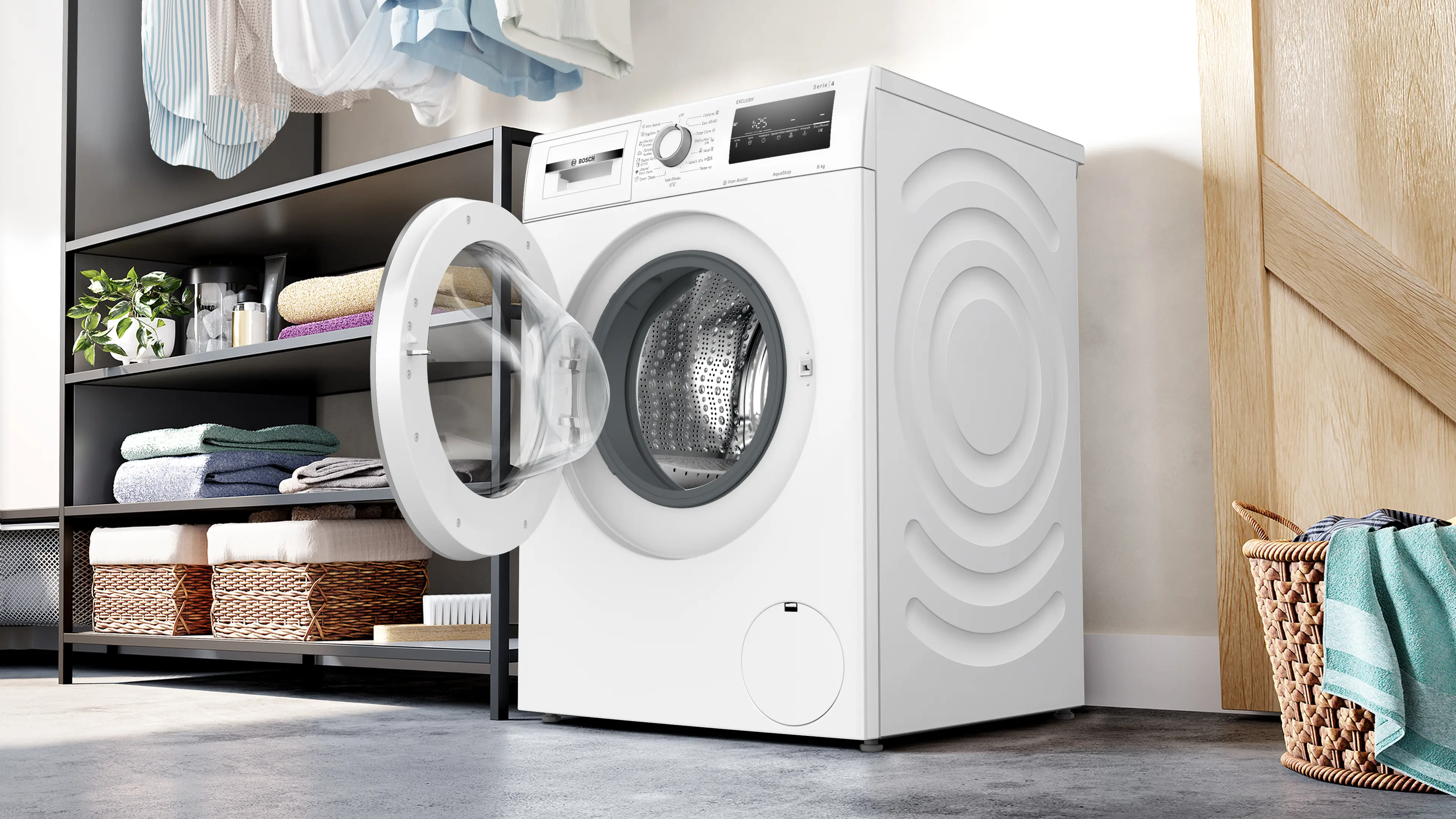 Mașină de spălat rufe Bosch Seria 4 WAN2829NBY, 8 kg, 1400 rpm, încărcare frontală, albă [10]