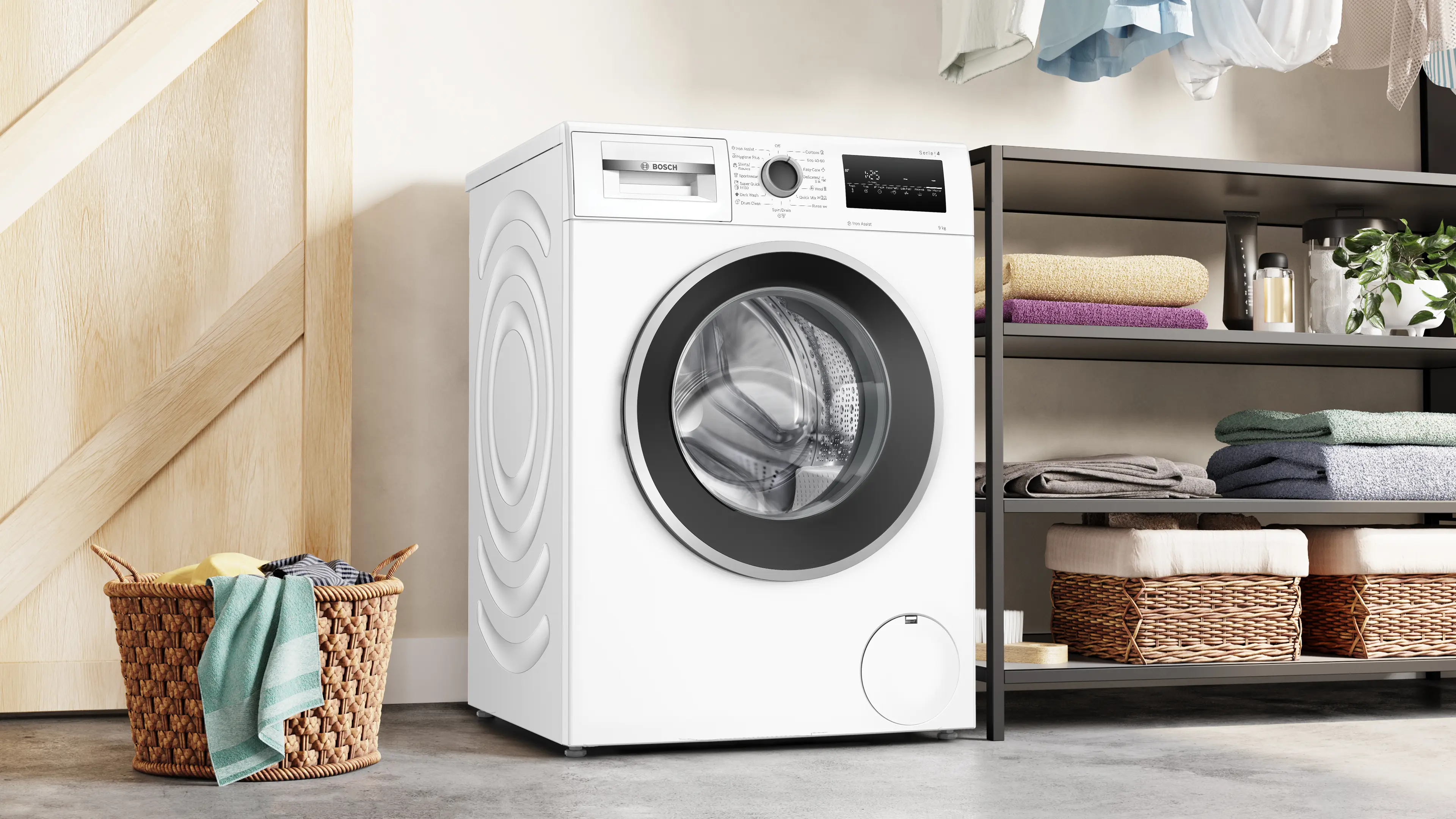 Mașină de spălat rufe Bosch Seria 4 WAN2826NBY, 9 kg, 1400 rpm, încărcare frontală, albă [10]
