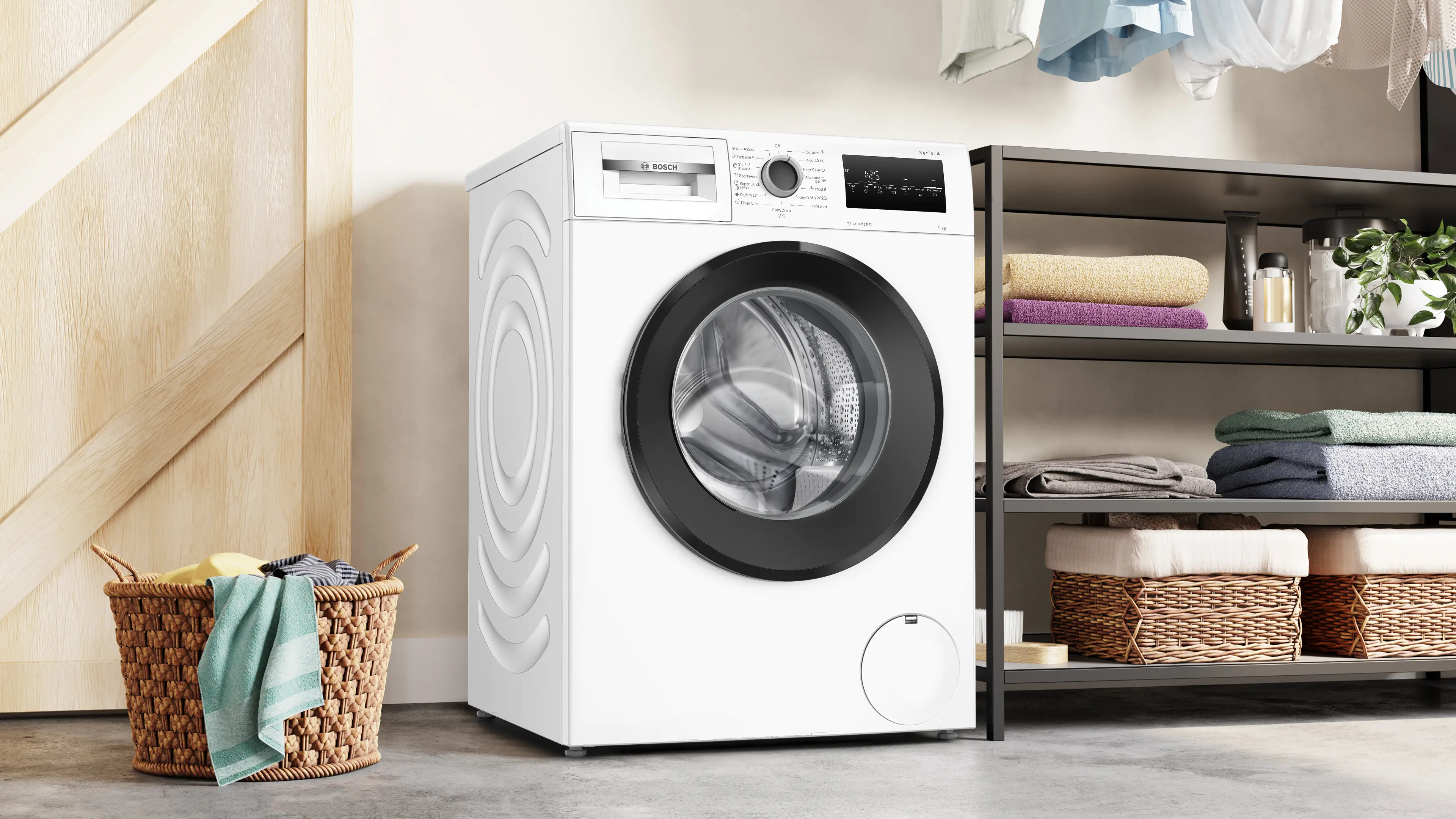 Mașină de spălat rufe Bosch Seria 4 WAN2826BBY, 9 kg, 1400 rpm, încărcare frontală, albă [10]